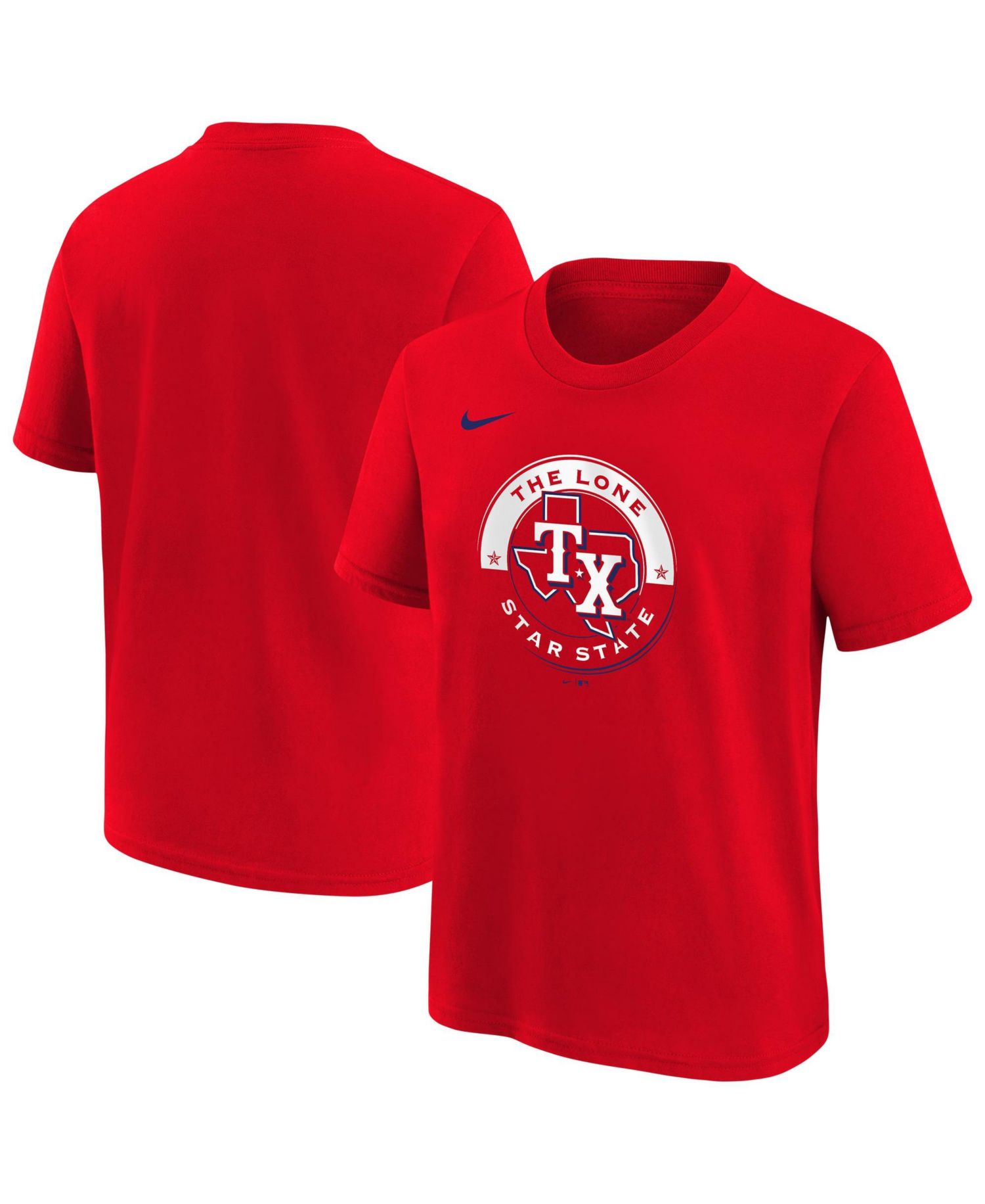 Big Boys and Girls Red Texas Rangers Hometown Collection T-Shirt