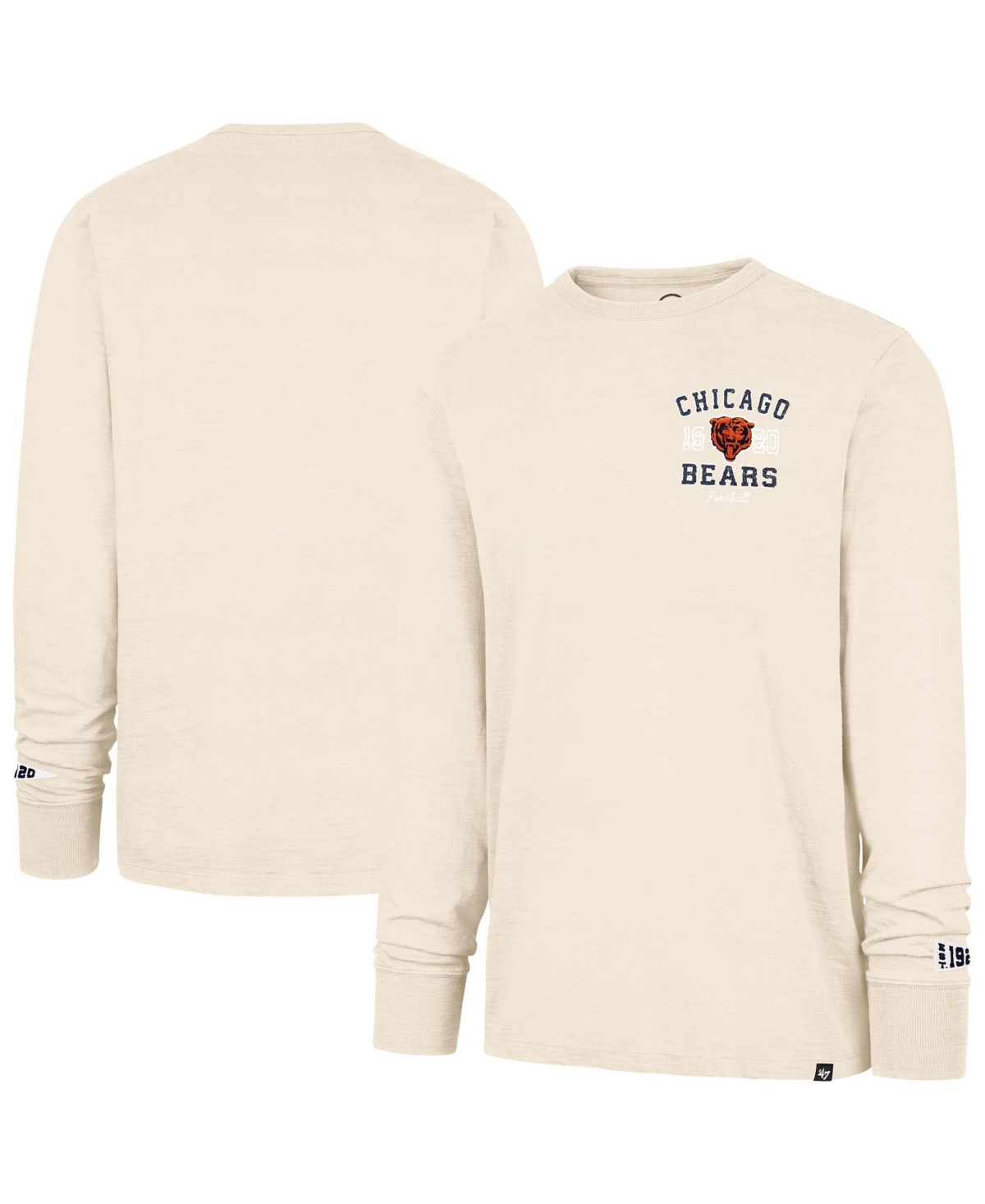 '47 Brand Men's Tan Chicago Bears Heavy Slub Long- Sleeves T-Shirt - Tan