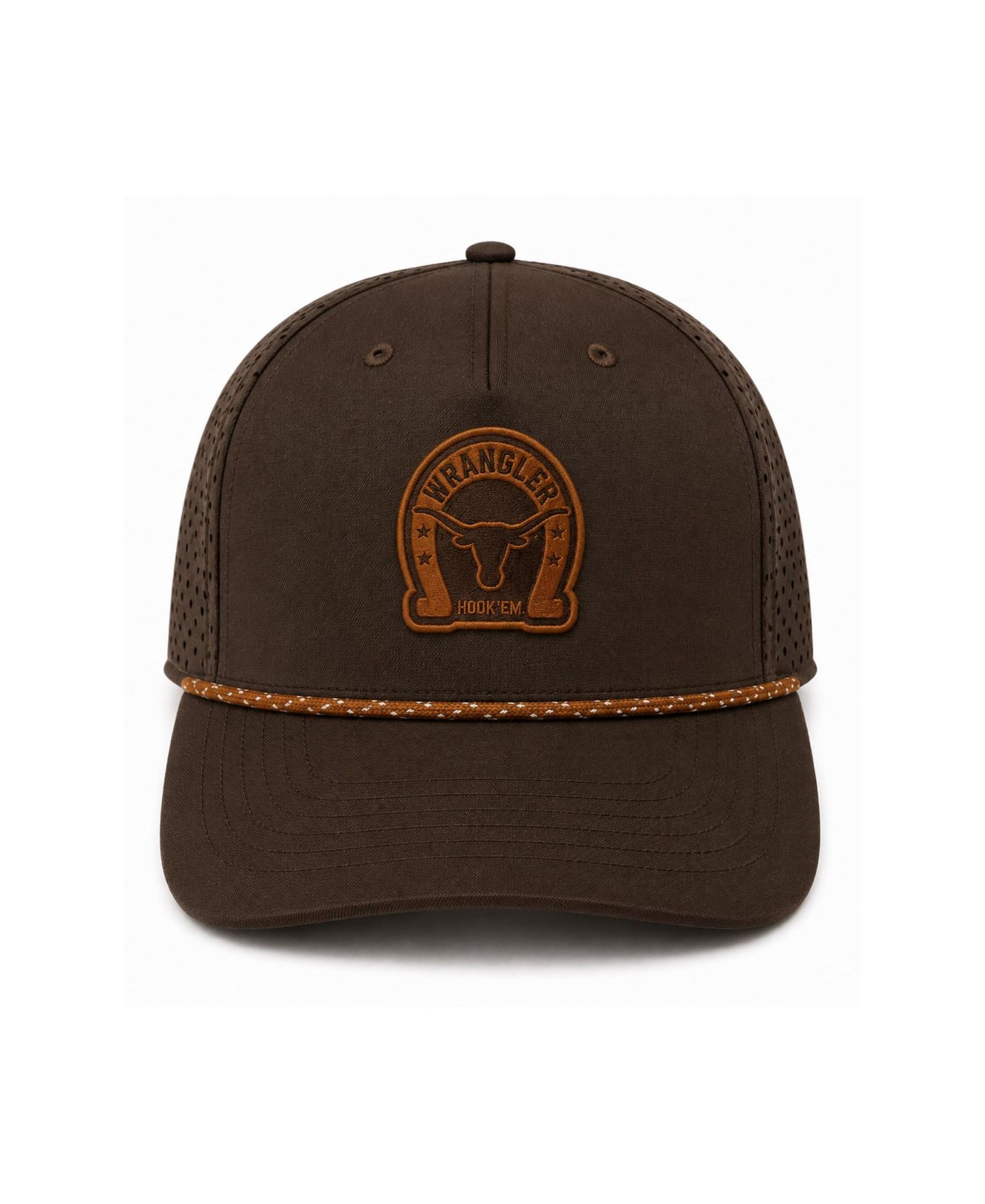 Кепка Cap X x Wrangler Brown Texas Longhorns Perforated Rope Adjustable Hat — фото 1