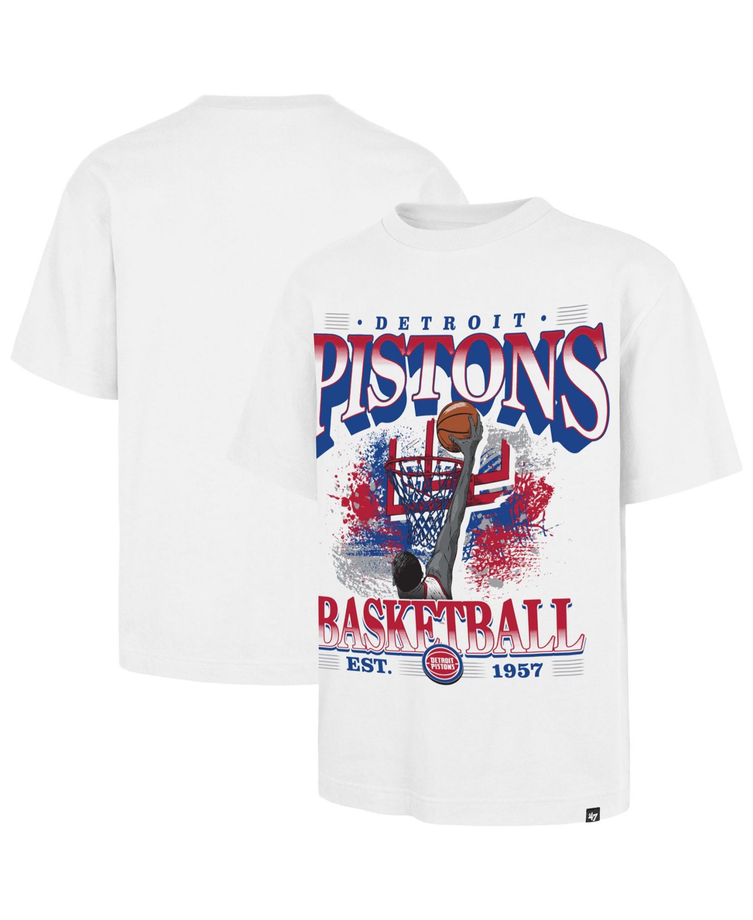 Men's '47 White Detroit Pistons Regional Foundation T-Shirt