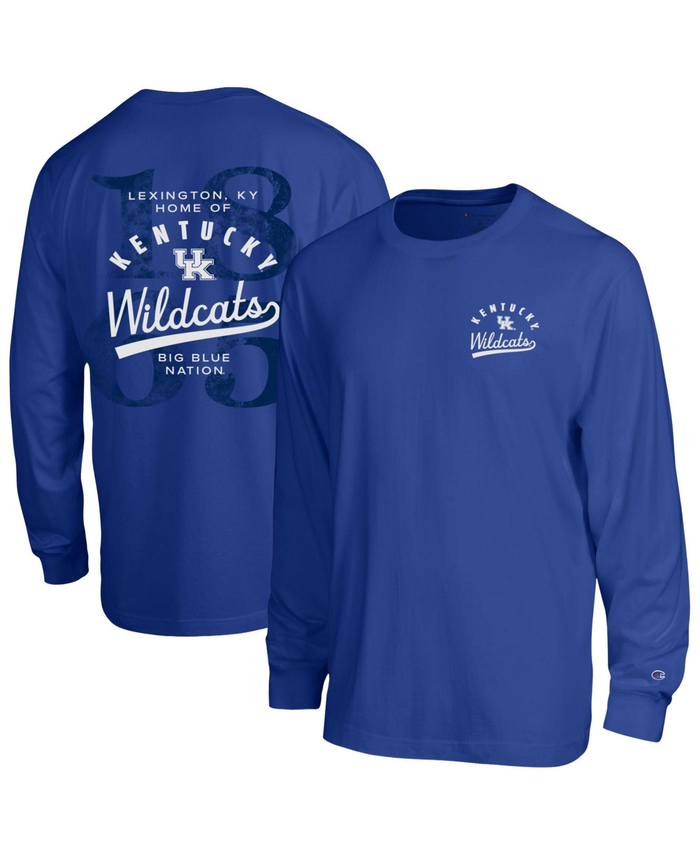 Мужская футболка Champion Royal Kentucky Wildcats Laminated All-Star Long Sleeve — фото 1