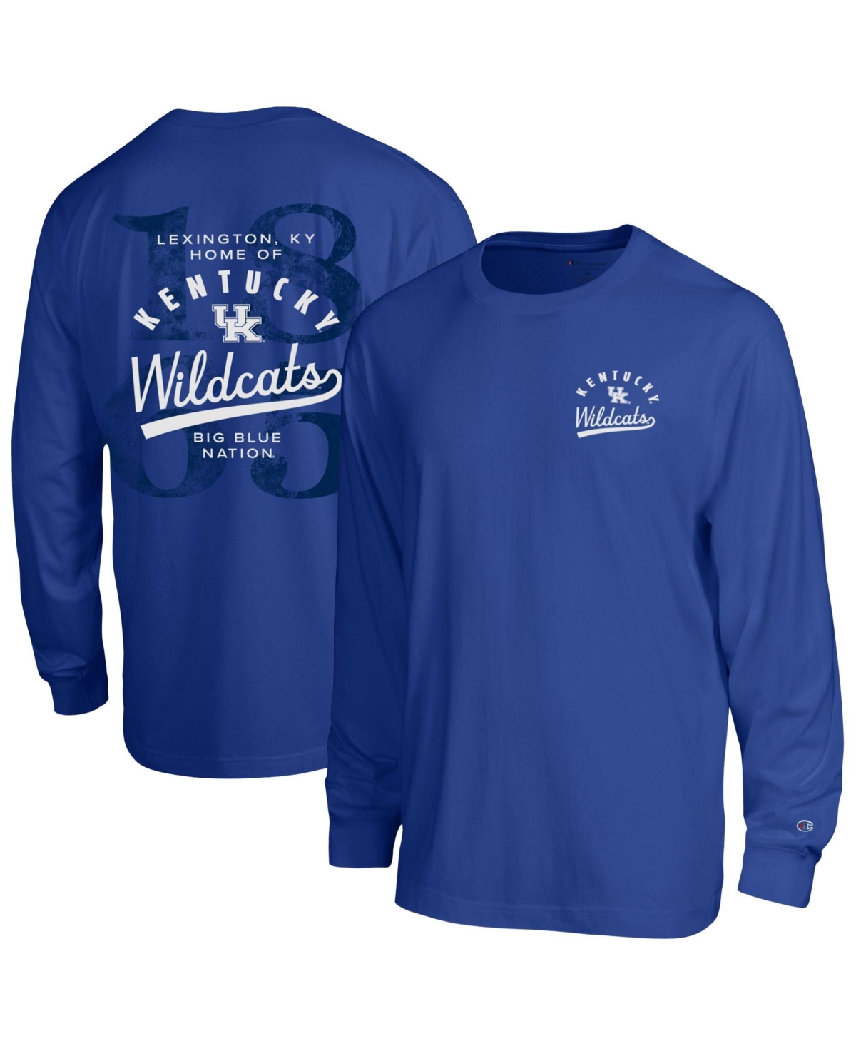 Champion Men's Royal Kentucky Wildcats Laminated All-Star Long- Sleeves T-Shirt - Royal