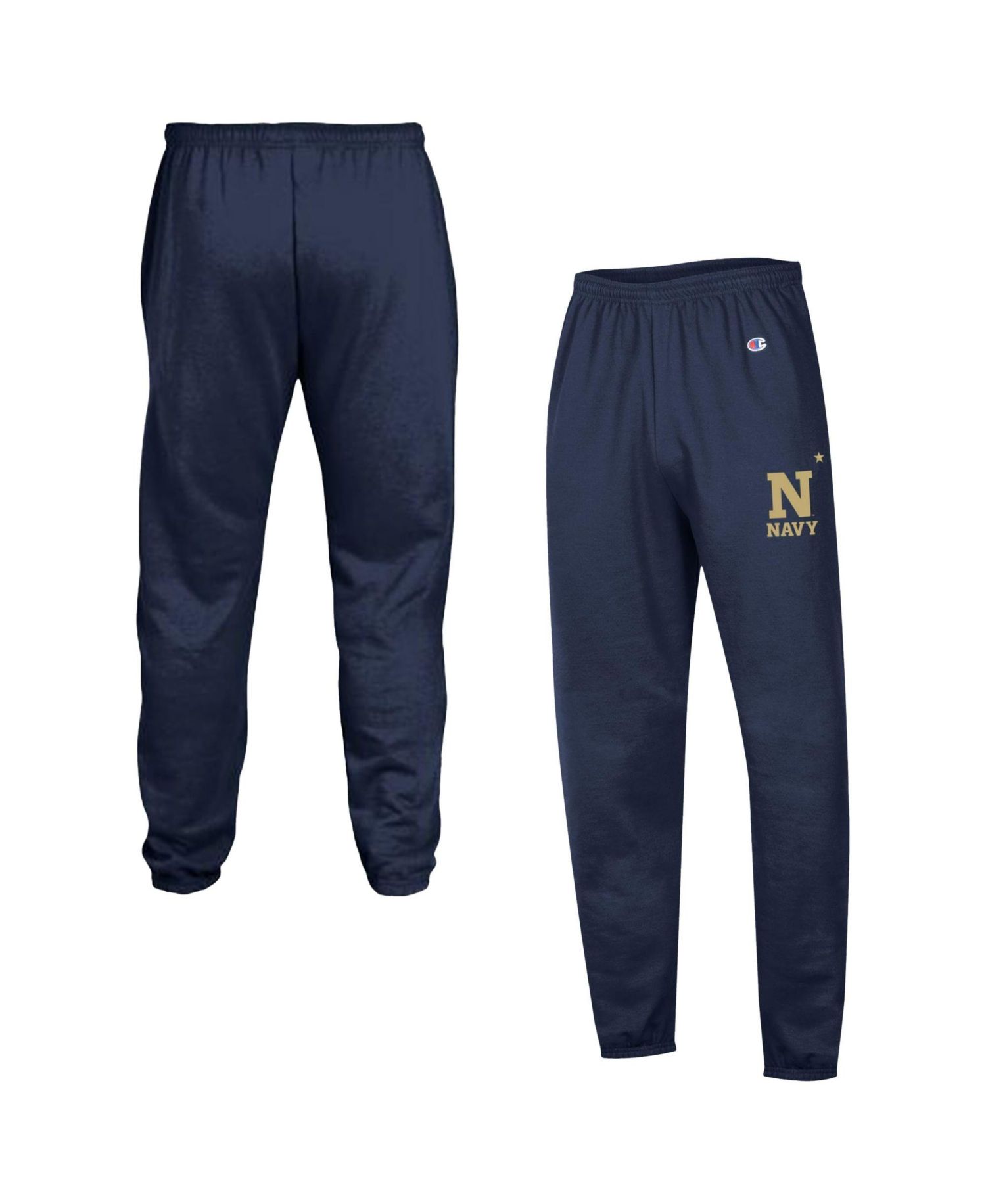 Men's Navy Navy Midshipmen Powerblend Banded Fleece Sweatpants