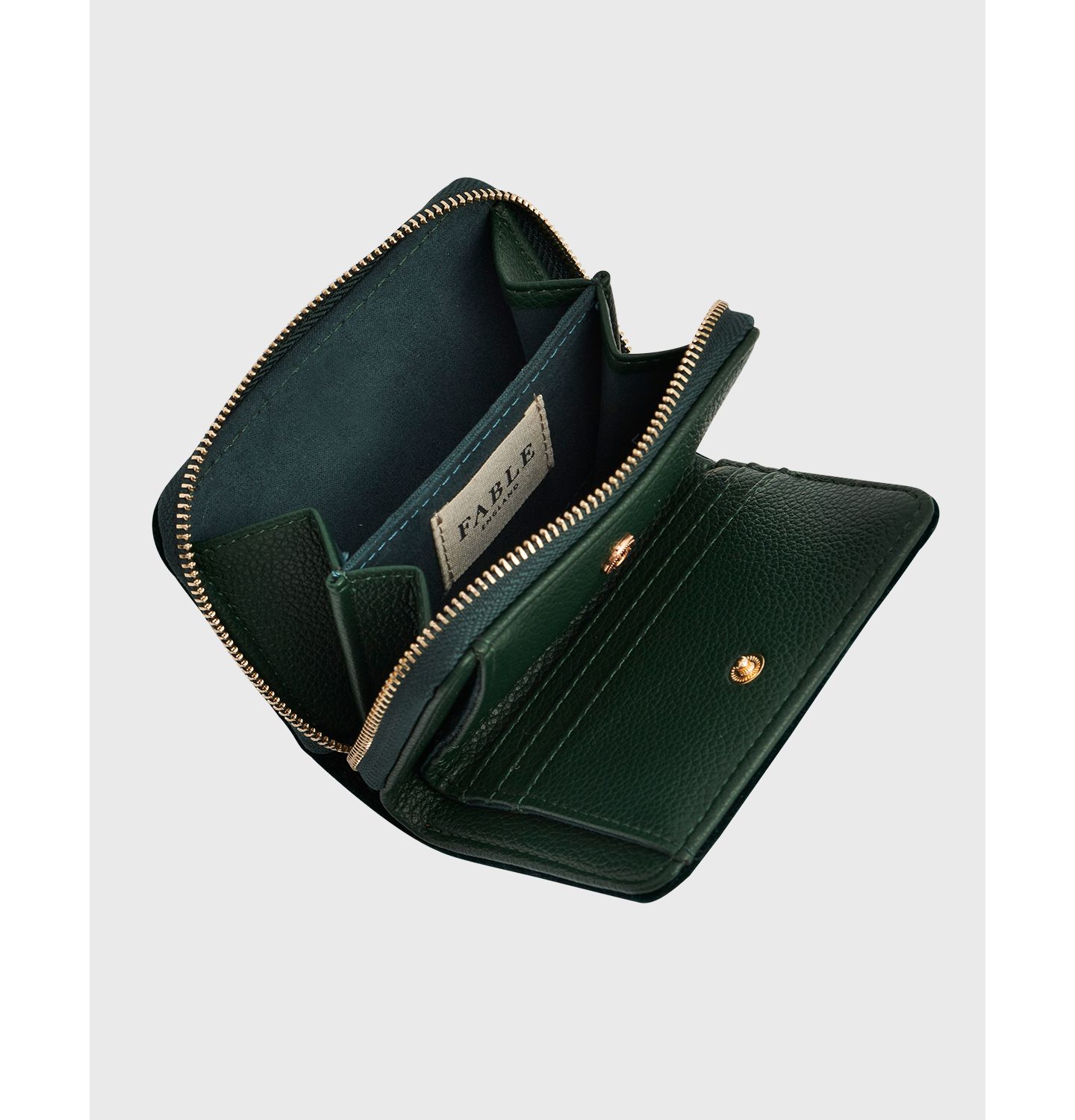 Женский кошелёк Fable England Hedgehog Embroidered Small Wallet, цвет: Тёмно-зелёный — фото 4