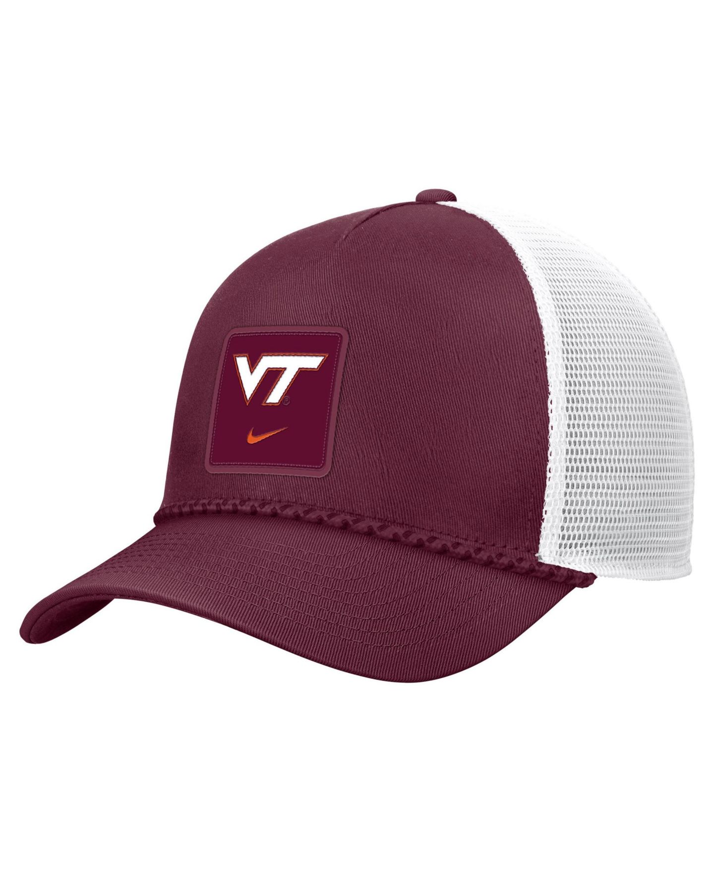Мужская кепка Nike Maroon Virginia Tech Hokies 2026 On-Field Rope Adjustable Trucker Hat — фото 1
