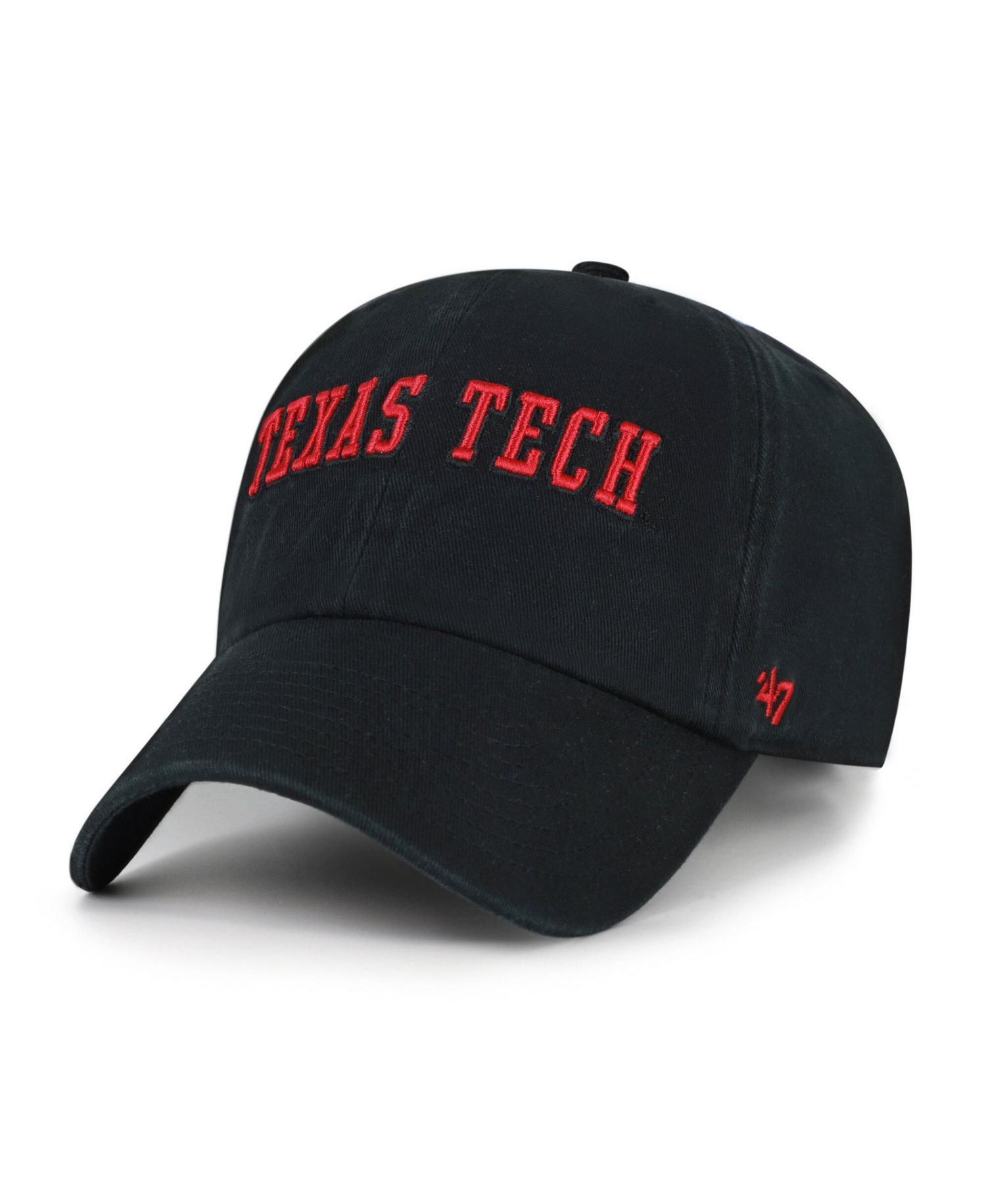 Men's '47 Black Texas Tech Red Raiders Vault Clean Up Adjustable Hat