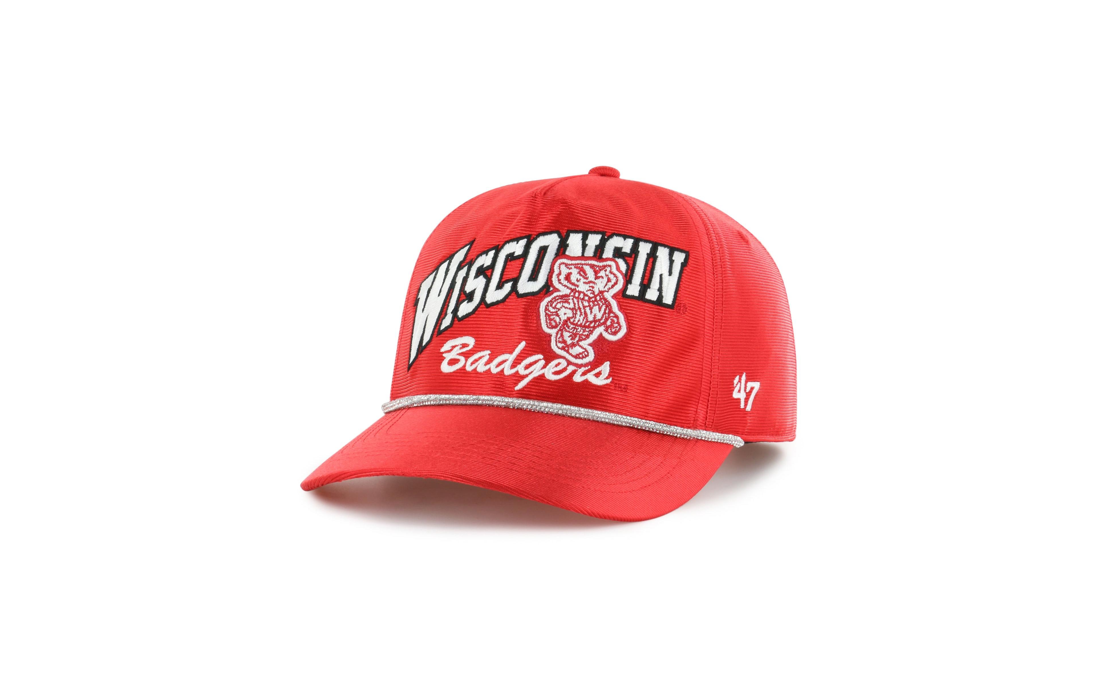 '47 Brand Women's Red Wisconsin Badgers Glitter Hitch Adjustable Hat