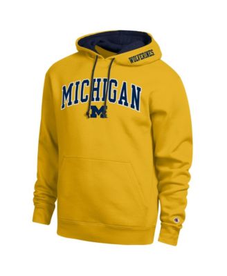 Men's Maize Michigan Wolverines Arch Tackle Twill Hoodie