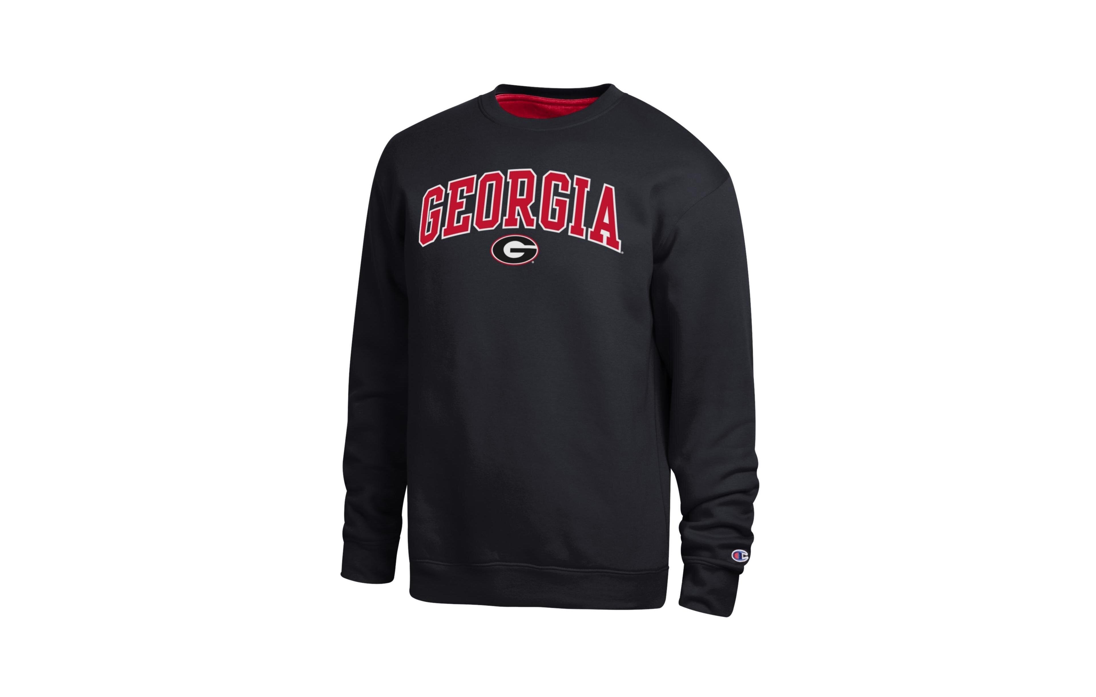 Men's Champion Black Georgia Bulldogs Arch Sweatshirt