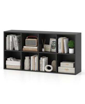 8-Cube Bookcase Bookshelf with 2 Anti-Tipping Kits Storage Organizer