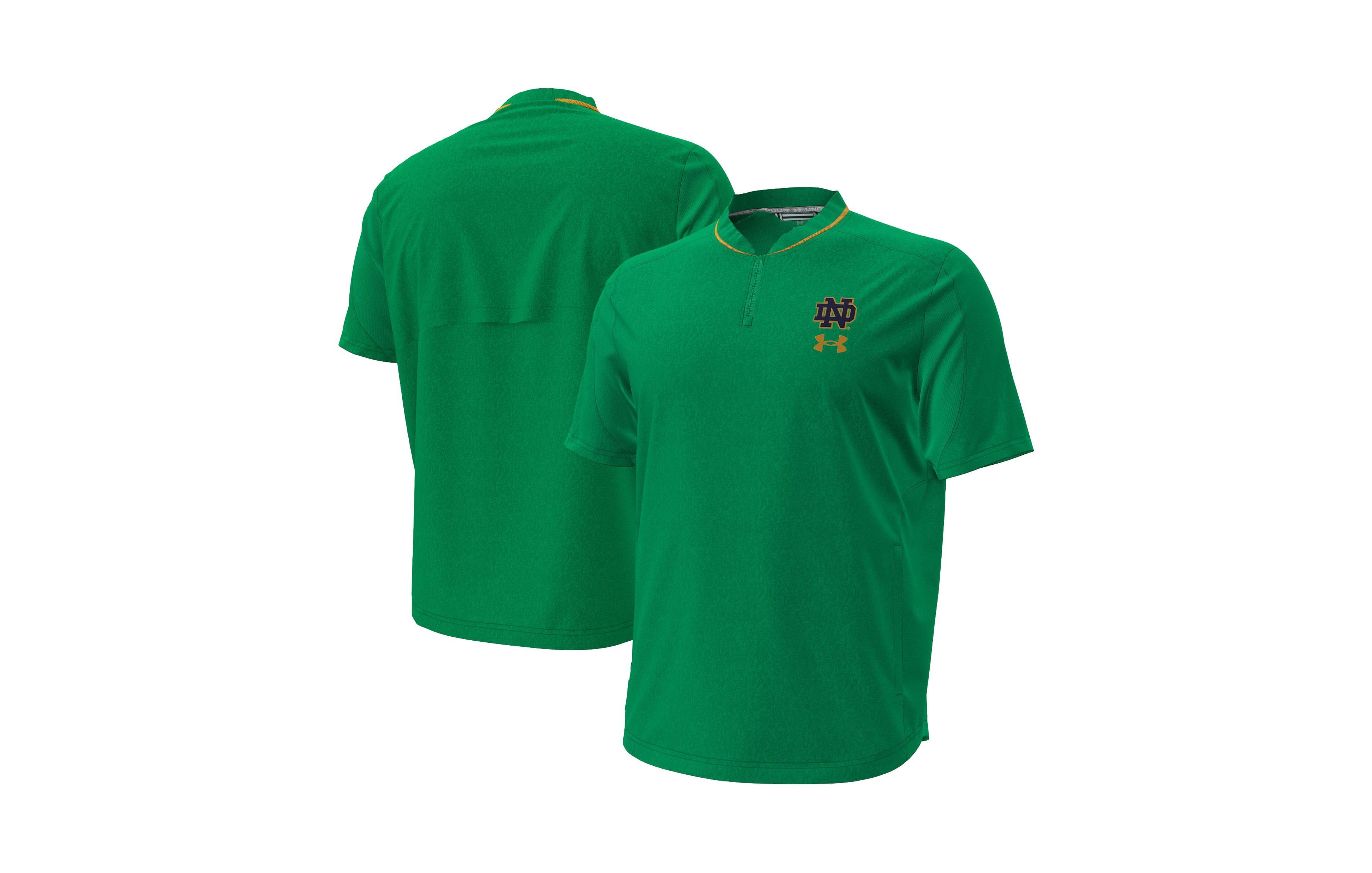 Under Armour Men's Green Notre Dame Fighting Irish 2026 Sideline Motivate Woven Quarter-Zip Pullover