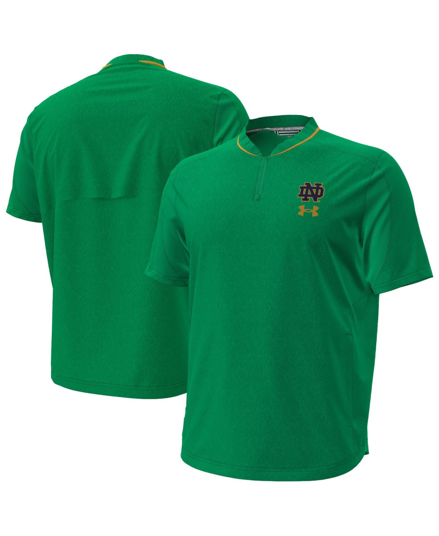 Men's Green Notre Dame Fighting Irish 2026 Sideline Motivate Woven Quarter-Zip Pullover