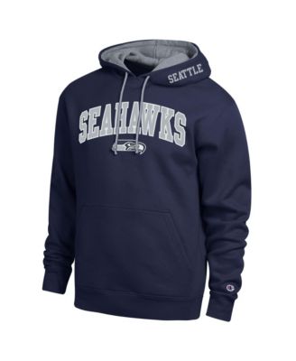 Men's  College Navy/Heather Gray Seattle Seahawks Contrast Hoodie