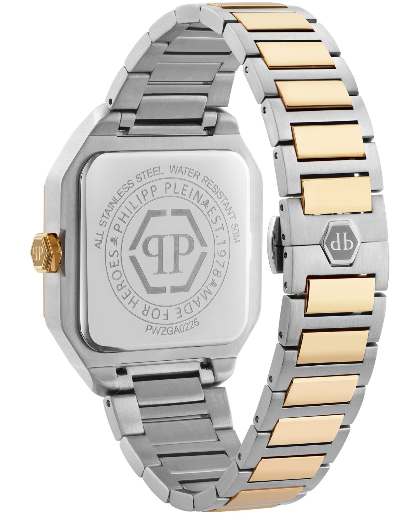 Женские часы Philipp Plein Plein Edge Two-Tone Stainless Steel Bracelet Watch, 34mm — фото 2