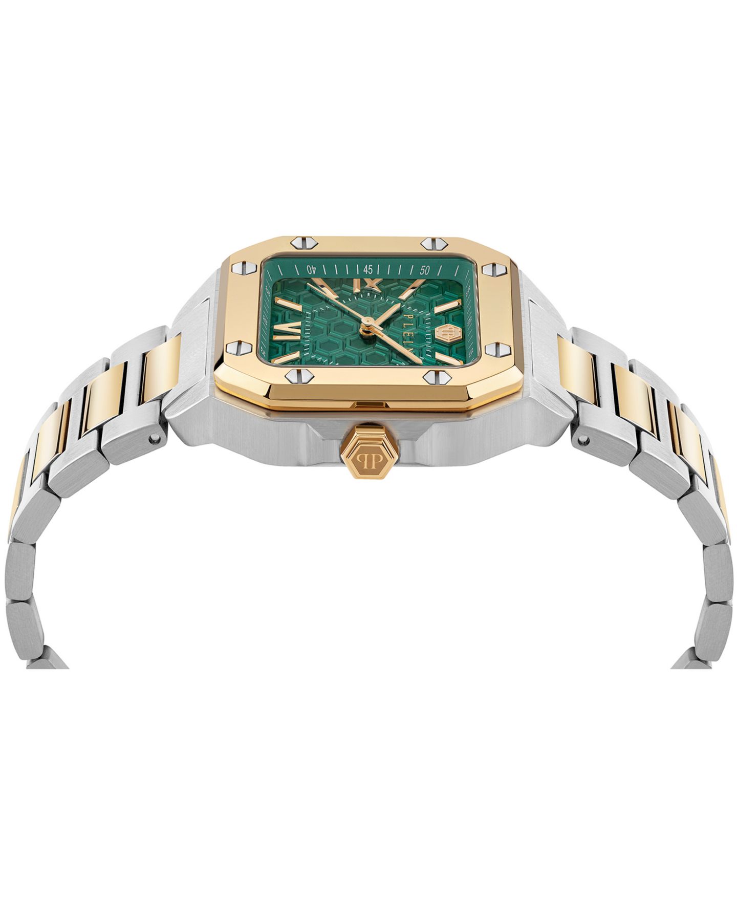 Мужские часы Philipp Plein Plein Edge Two-Tone Stainless Steel Bracelet Watch, 42mm — фото 3