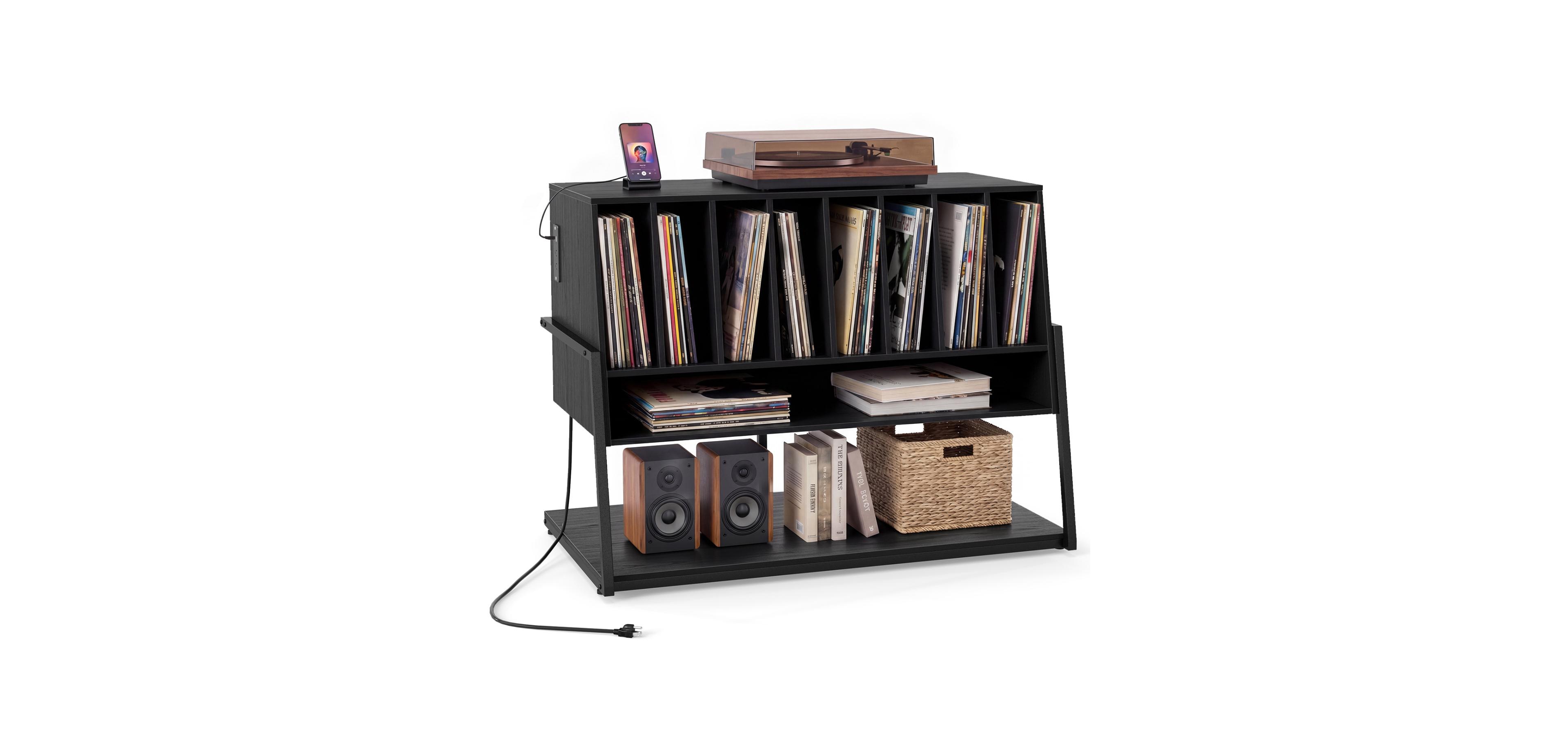 Mecale 5-Tier Ladder Bookcase with Drawer and Metal Frame for Study Home Office