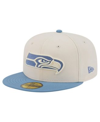 Men's Cream/Blue Seattle Seahawks Color Pack 59FIFTY Fitted Hat