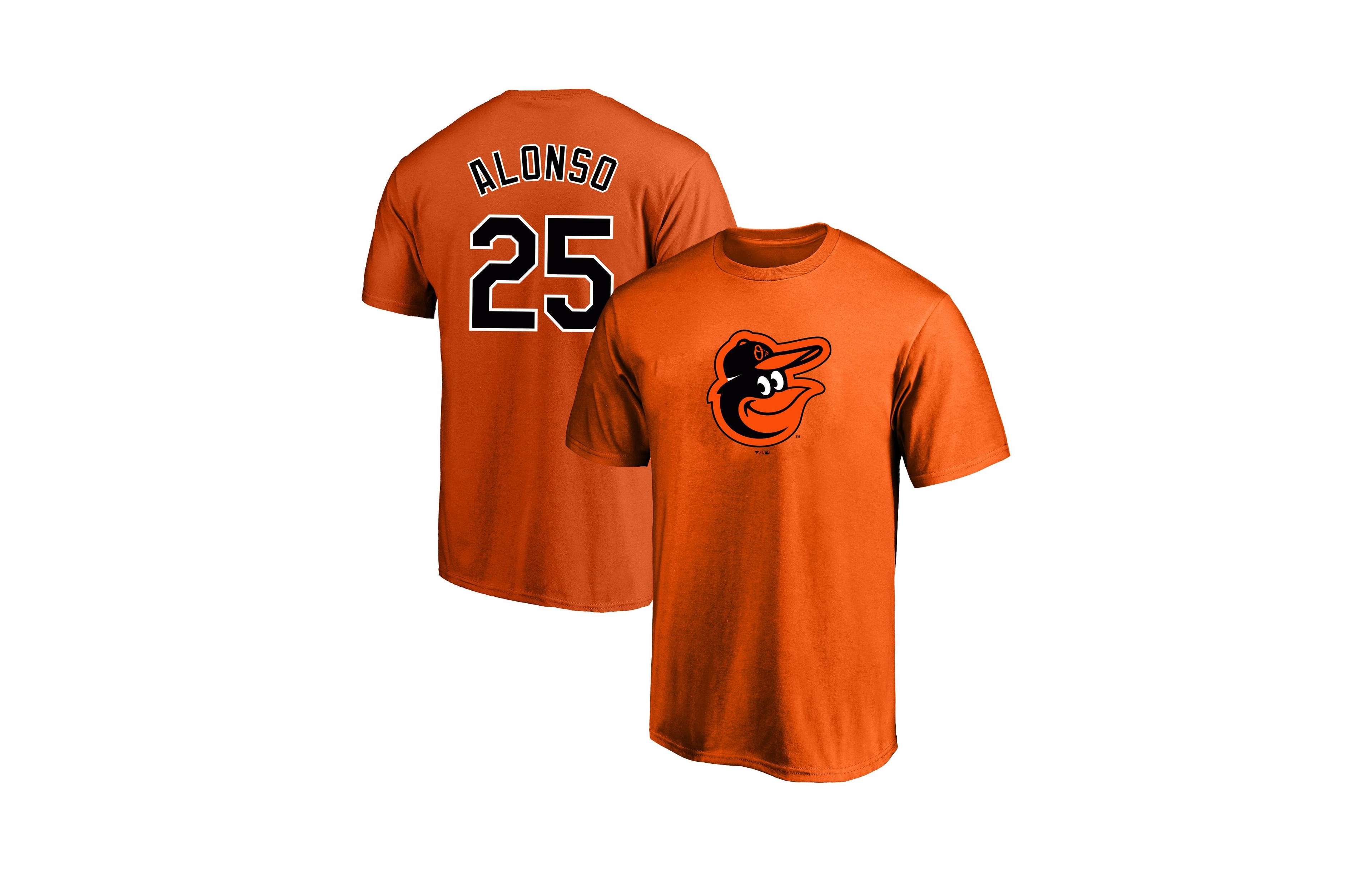 Fanatics Men's Pete Alonso Orange Baltimore Orioles Big Tall Name Number T-Shirt