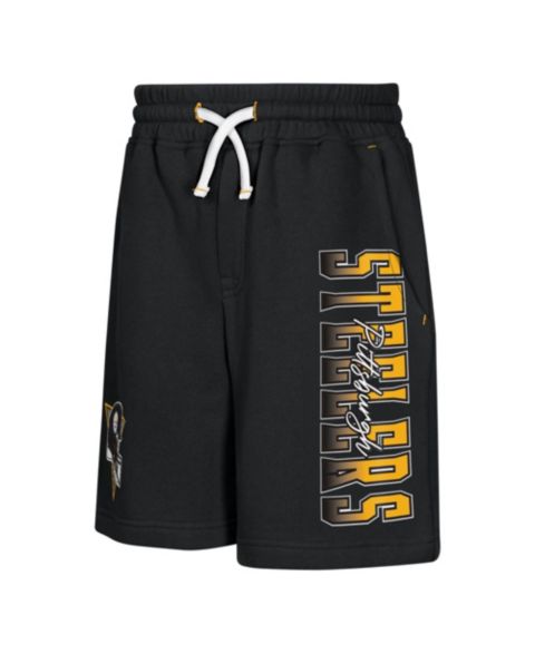 Детские шорты Outerstuff Black Pittsburgh Steelers Audible Fleece