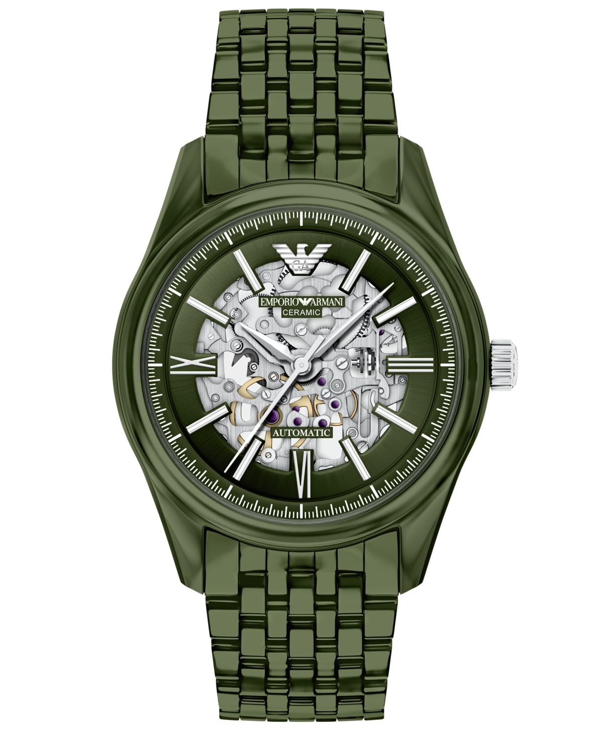 Emporio Armani Men's Automatic Water-Resistant Ceramic Watch, 43mm