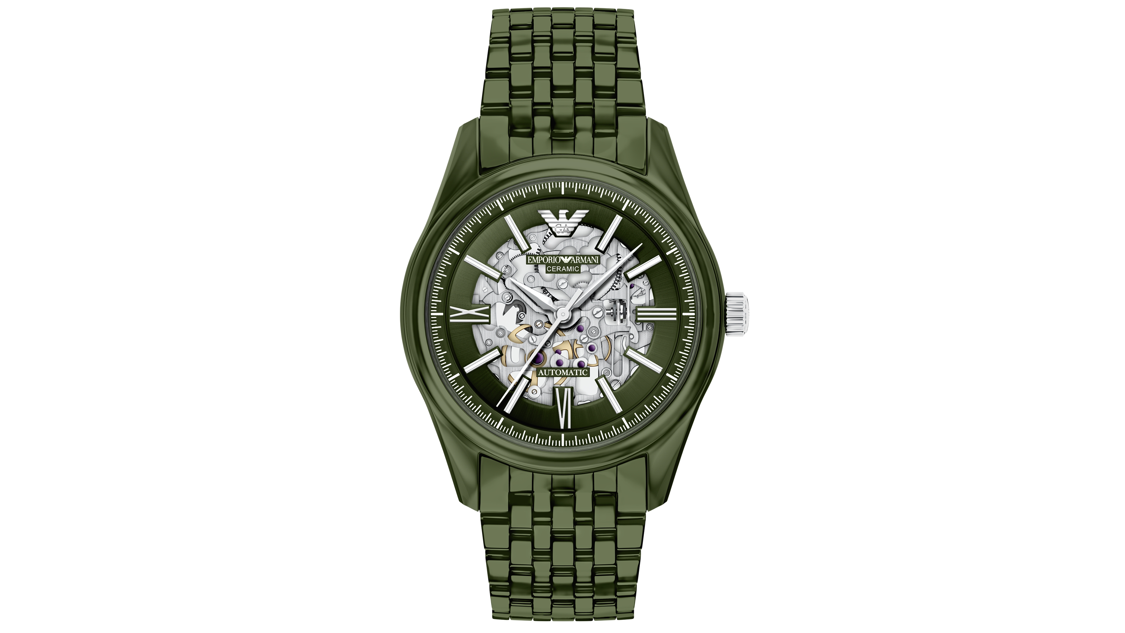 Emporio Armani Men's Automatic Water-Resistant Ceramic Watch, 43mm