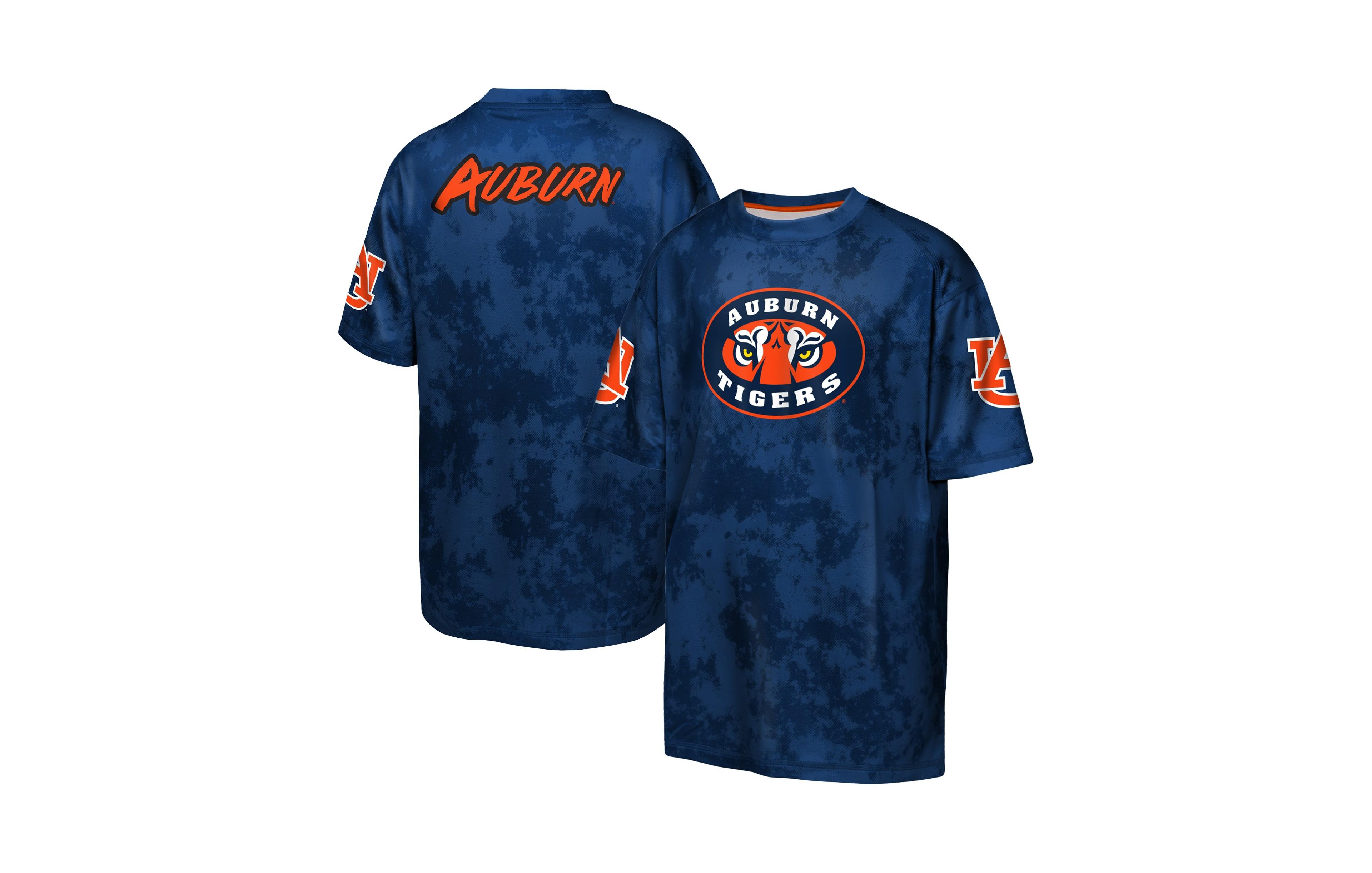 Outerstuff Big Boys' and Girls' Navy Auburn Tigers Off-Side Sublimated T-Shirt