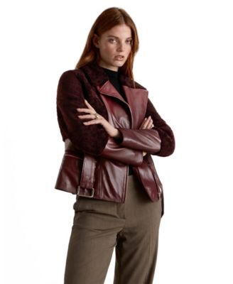 Women's Belted Biker Jacket