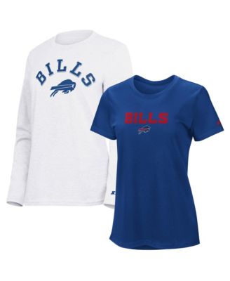 Women's Royal/Ash Buffalo Bills Short Sleeve & Long Sleeve T-Shirt Combo Pack