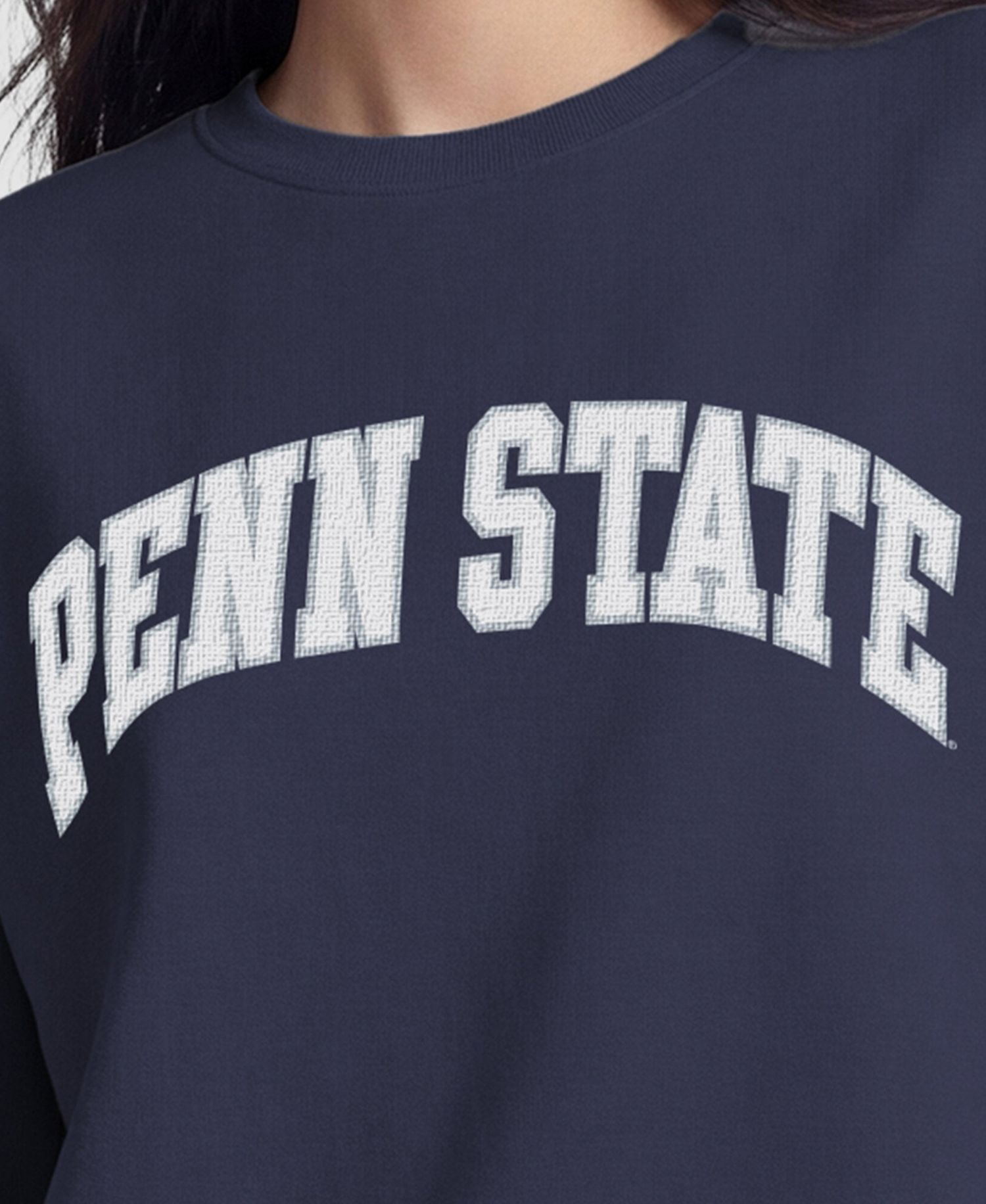 Women's Navy Penn State Nittany Lions Fleece Crew Sweatshirt