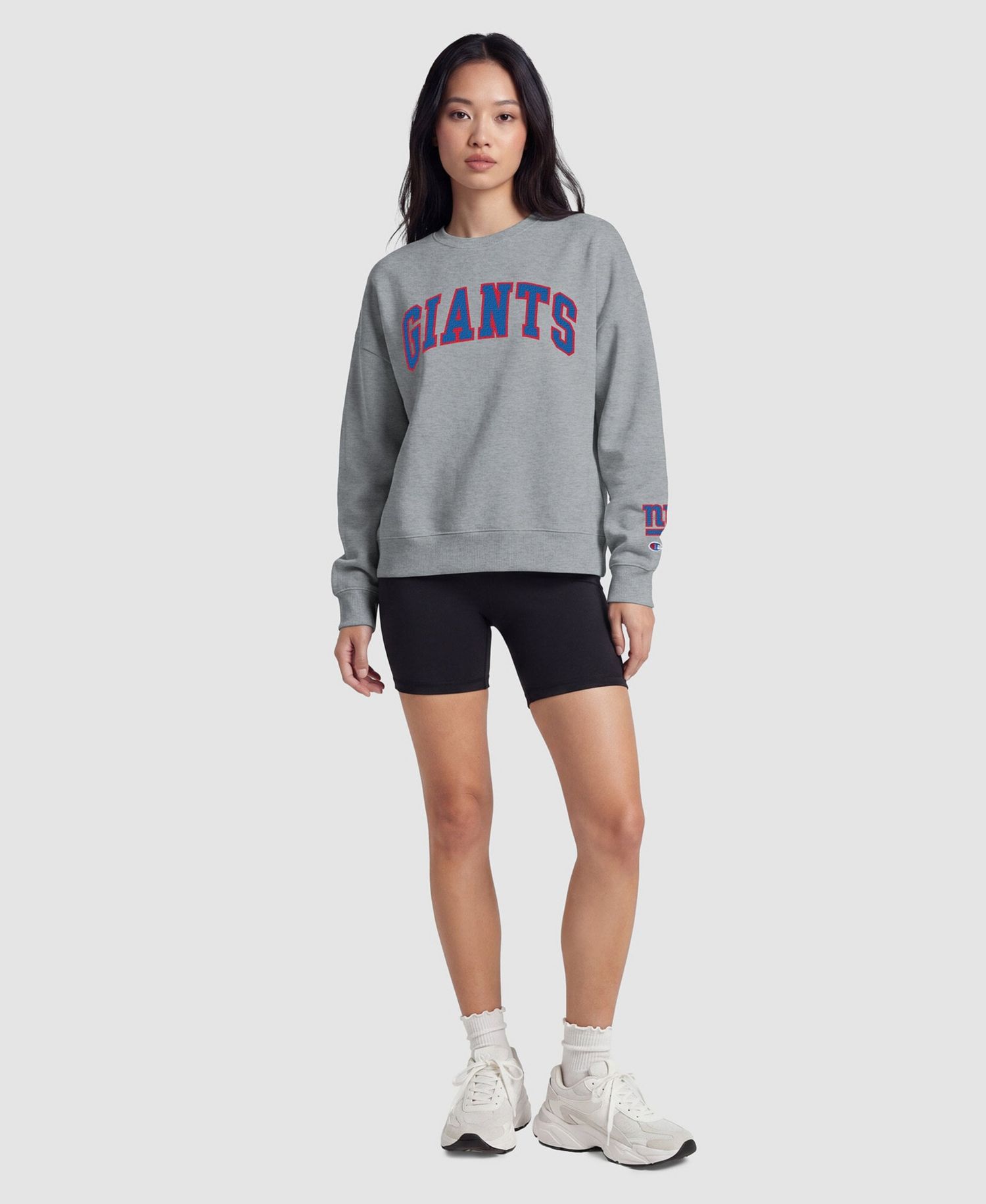 New York Giants Women's Contrast Lined Sweatshirt - Heather Gray