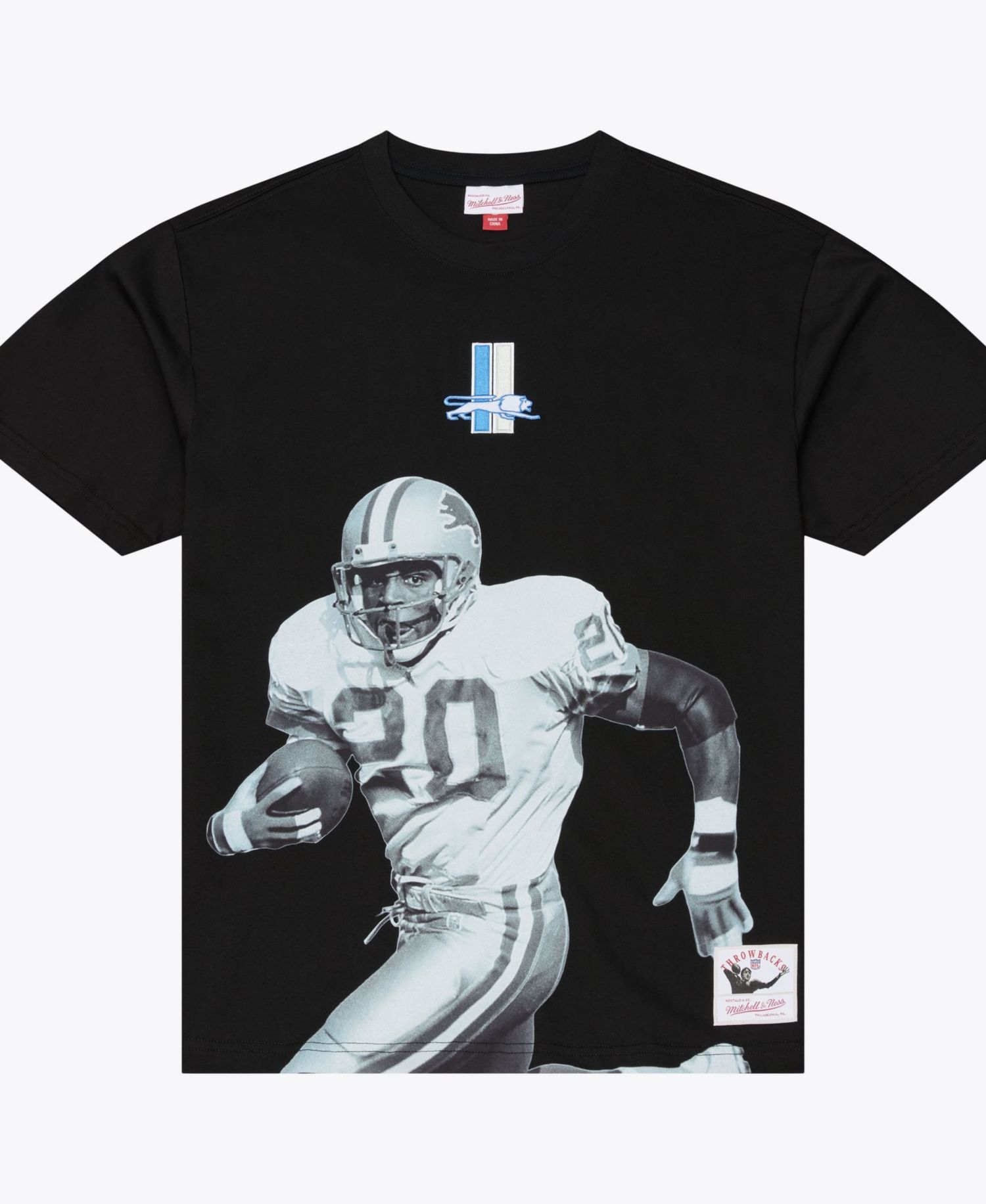 Men's Barry Sanders Black Detroit Lions Retired Solo Player T-Shirt