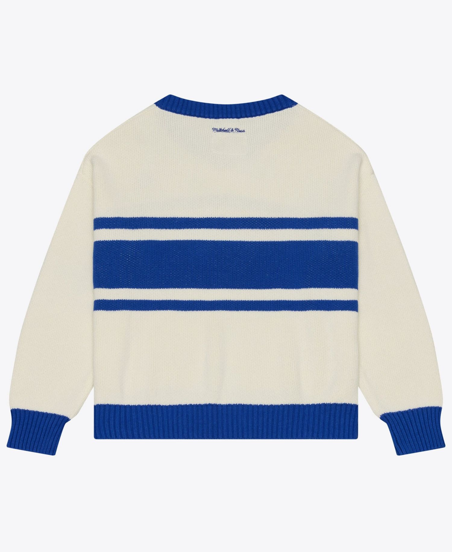 Women's Cream/Royal Buffalo Bills Retro Roots V-Neck Sweater