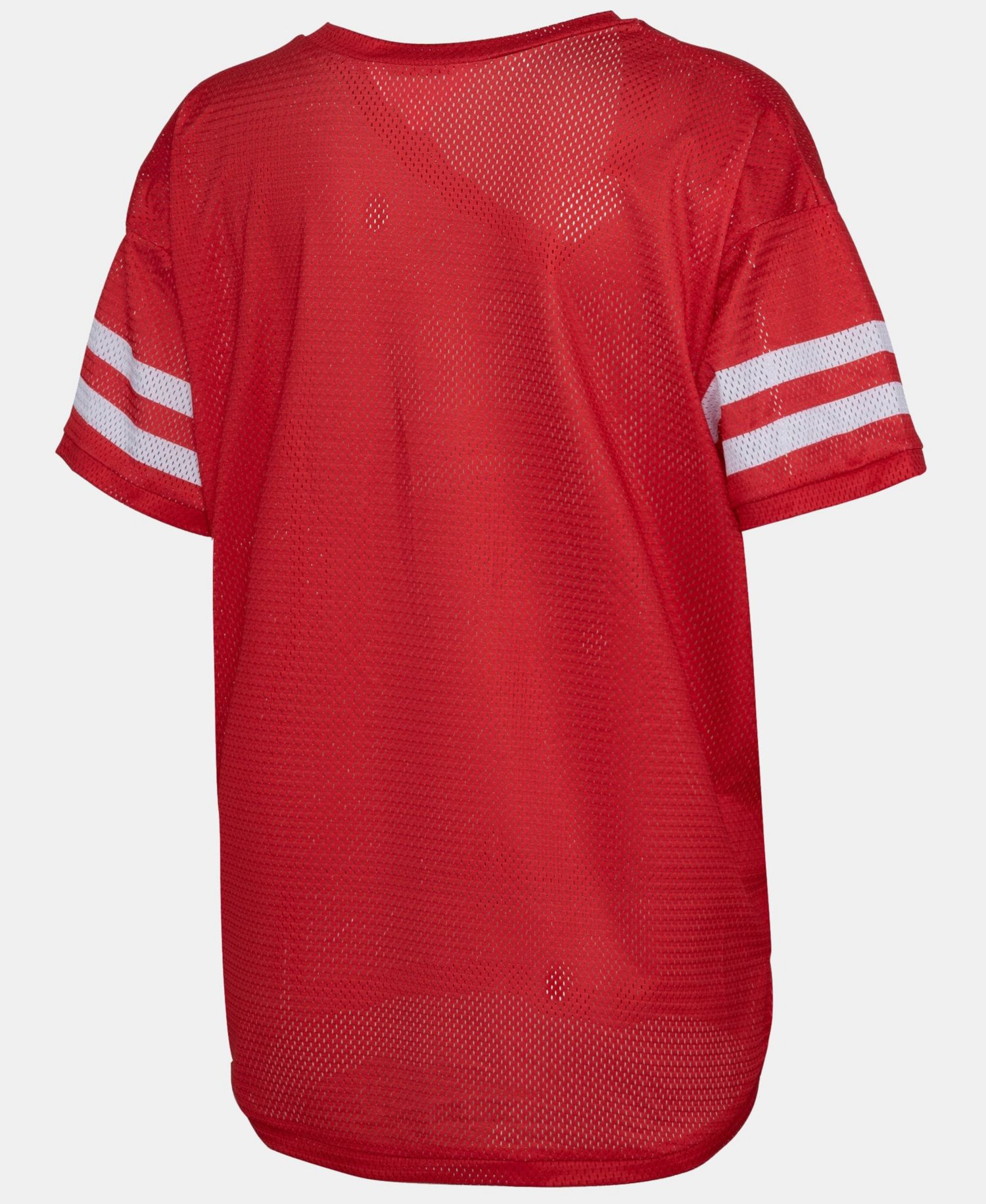 Women's Scarlet Ohio State Buckeyes Mesh Jersey Kickoff T-Shirt