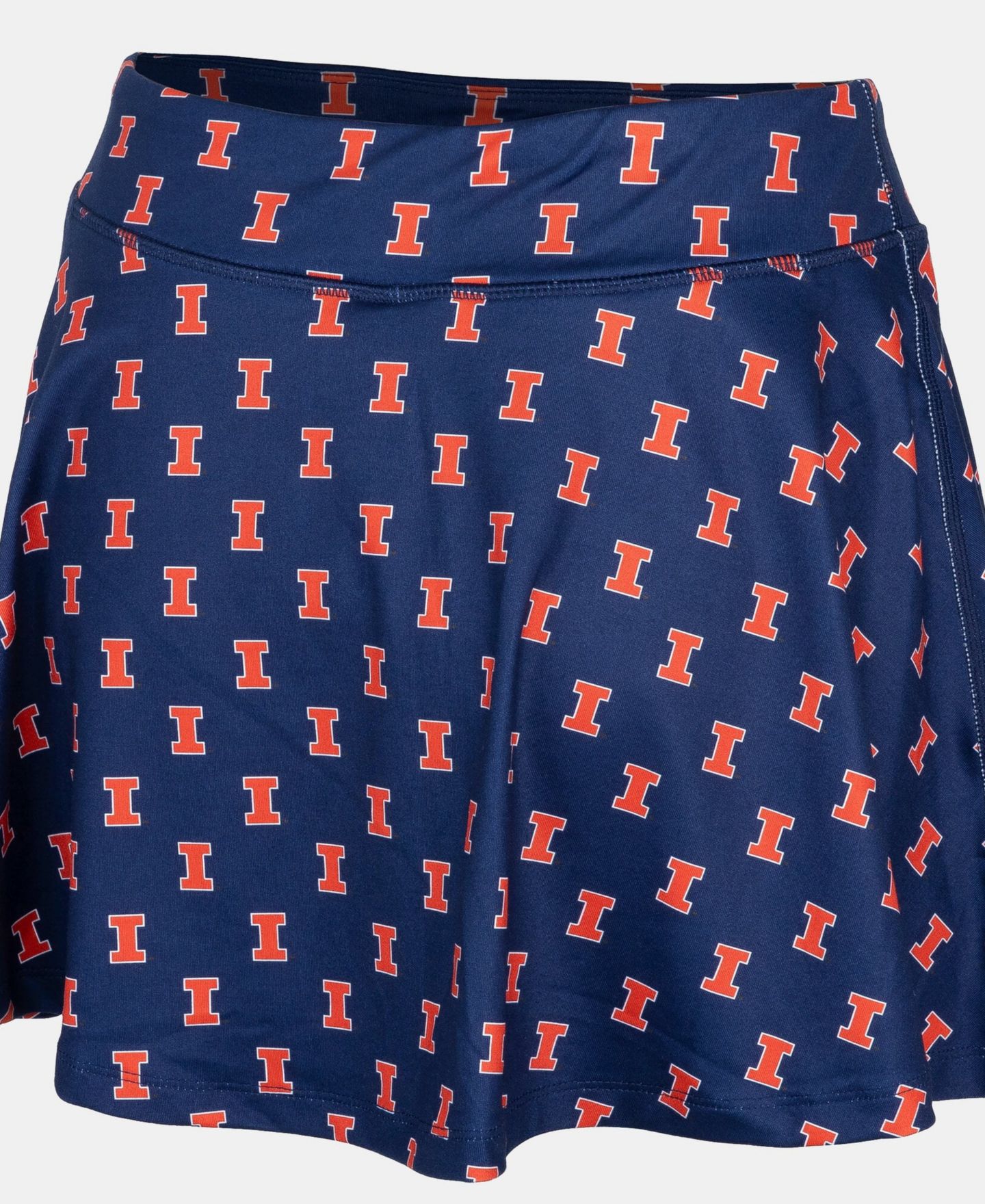 Женская юбка-шорты ZooZatz Navy Illinois Fighting Illini Allover Print Flowy Skort — фото 2