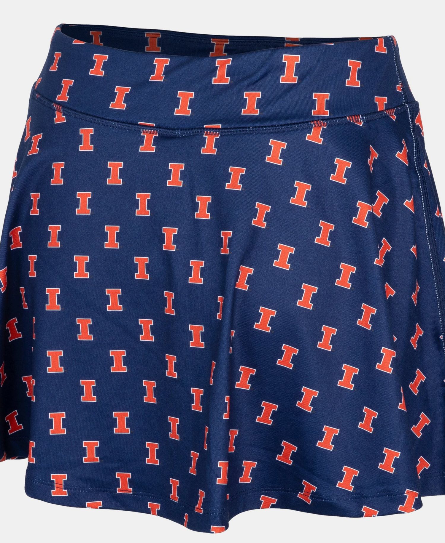 Women's Navy Illinois Fighting Illini Allover Print Flowy Skort
