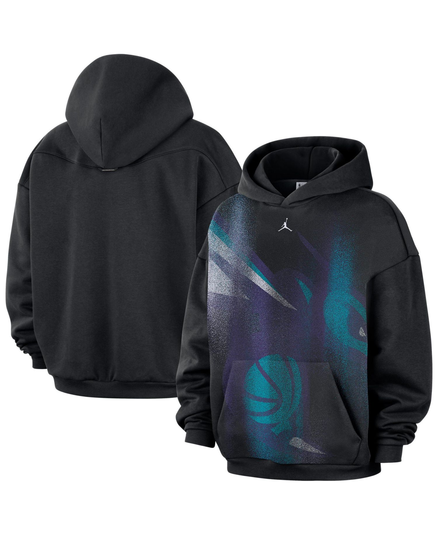 Men's Brand Black Charlotte Hornets 2026 Standard Issue Practice Icon Fleece Pullover Hoodie