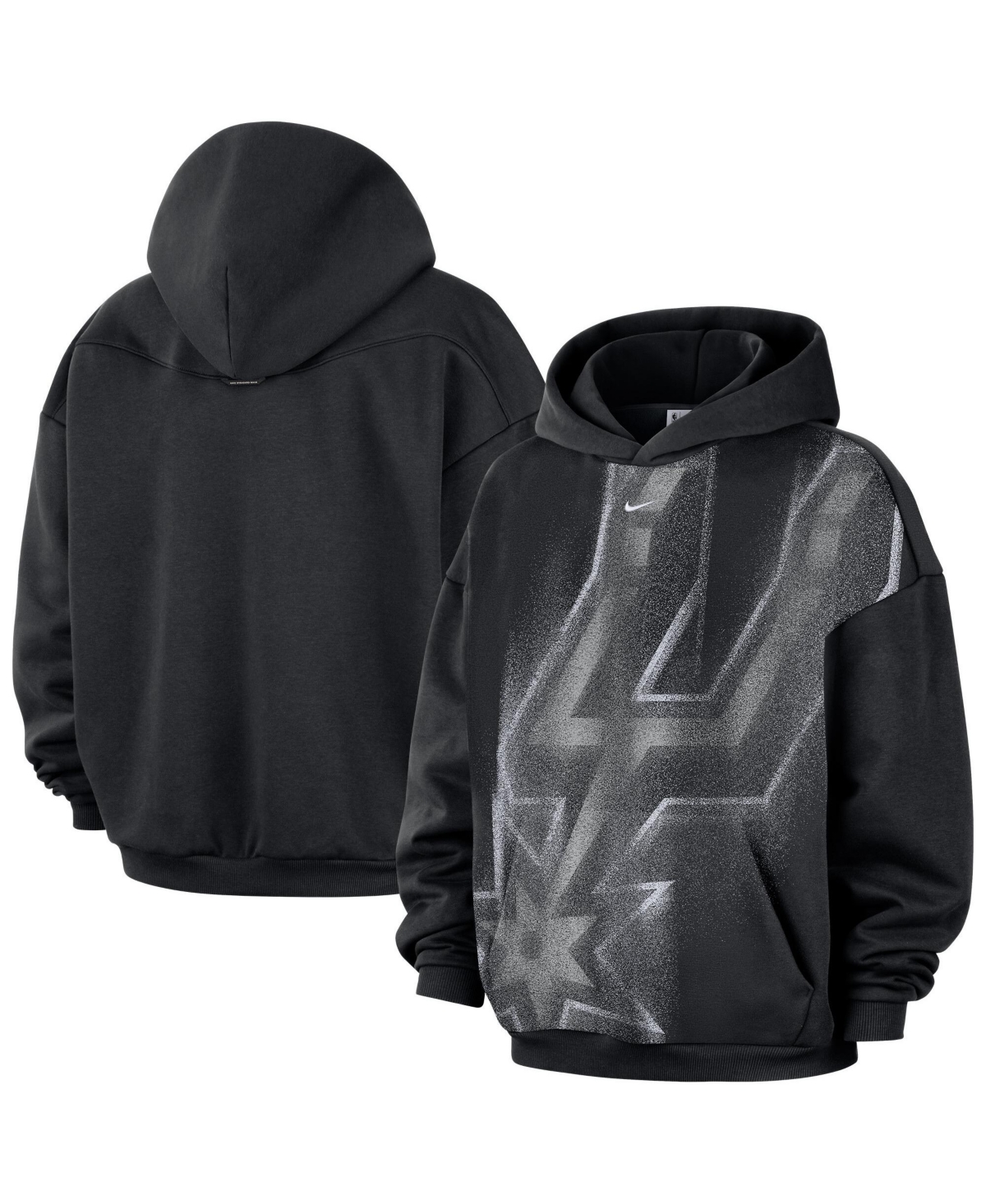 Nike Men's Black/ White San Antonio Spurs Icon Practice Hoodie