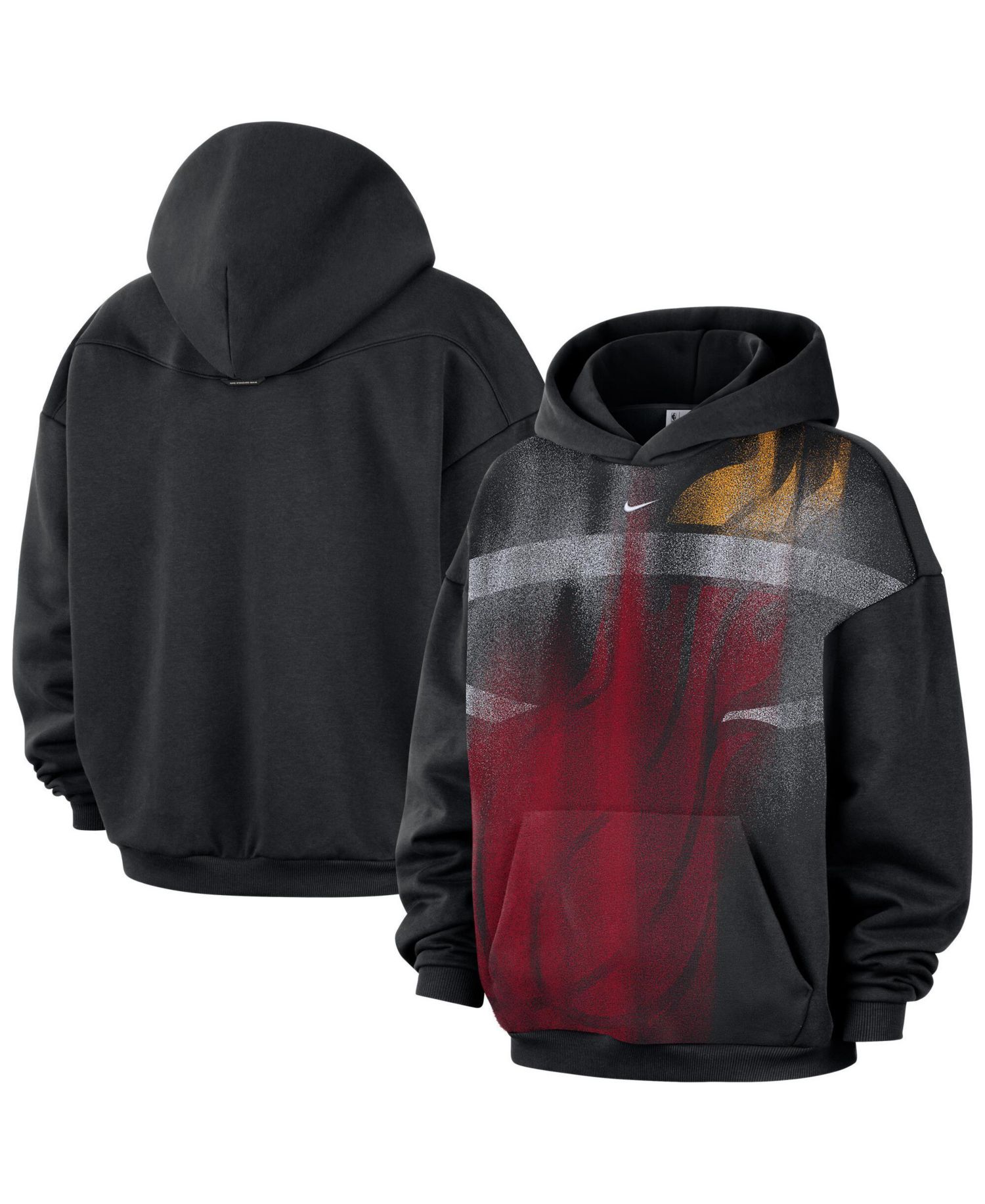Men's Black Miami Heat 2026 Standard Issue Practice Icon Fleece Pullover Hoodie