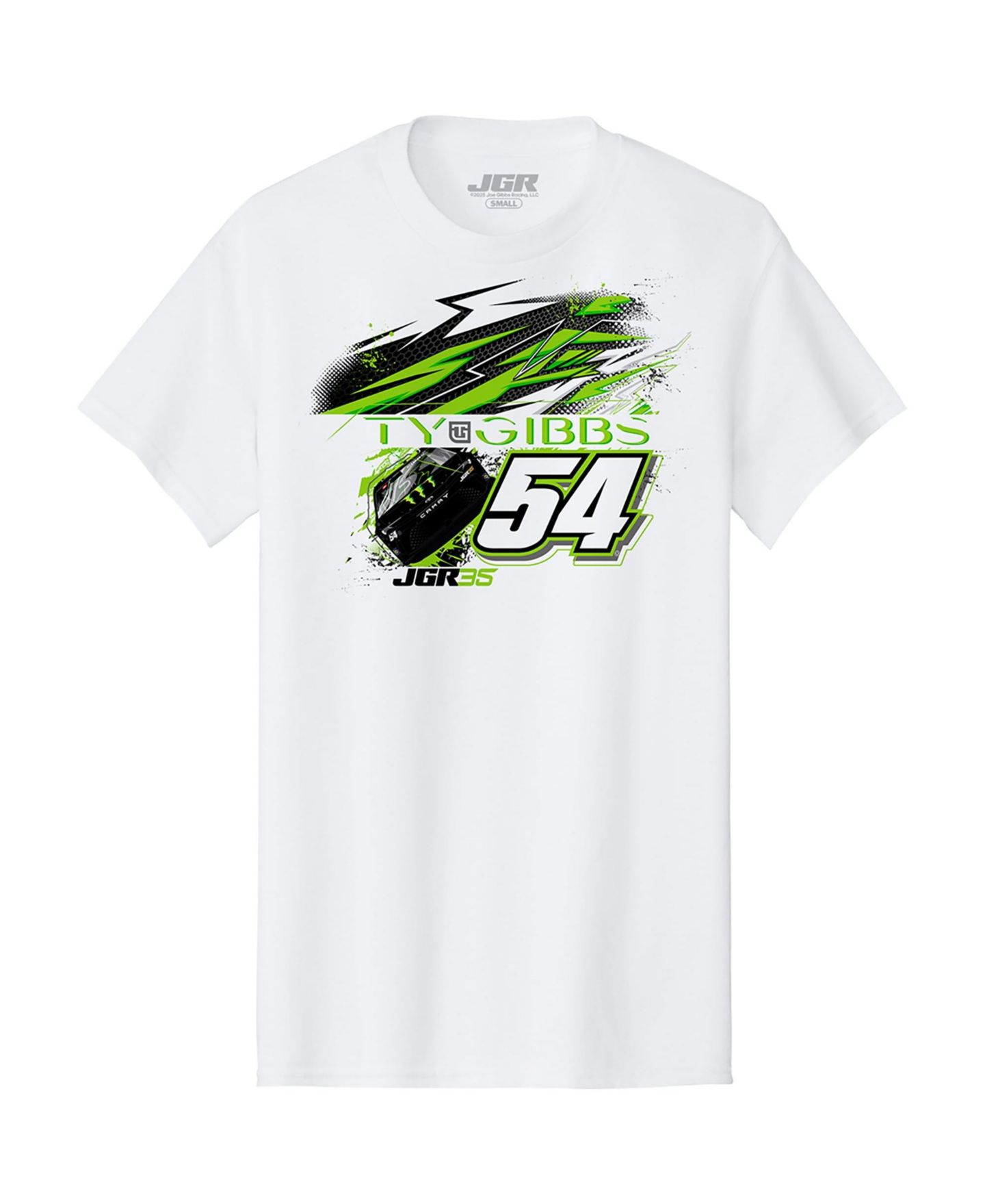 Мужская футболка Joe Gibbs Racing Team Collection White Ty Gibbs Monster Energy Car — фото 3