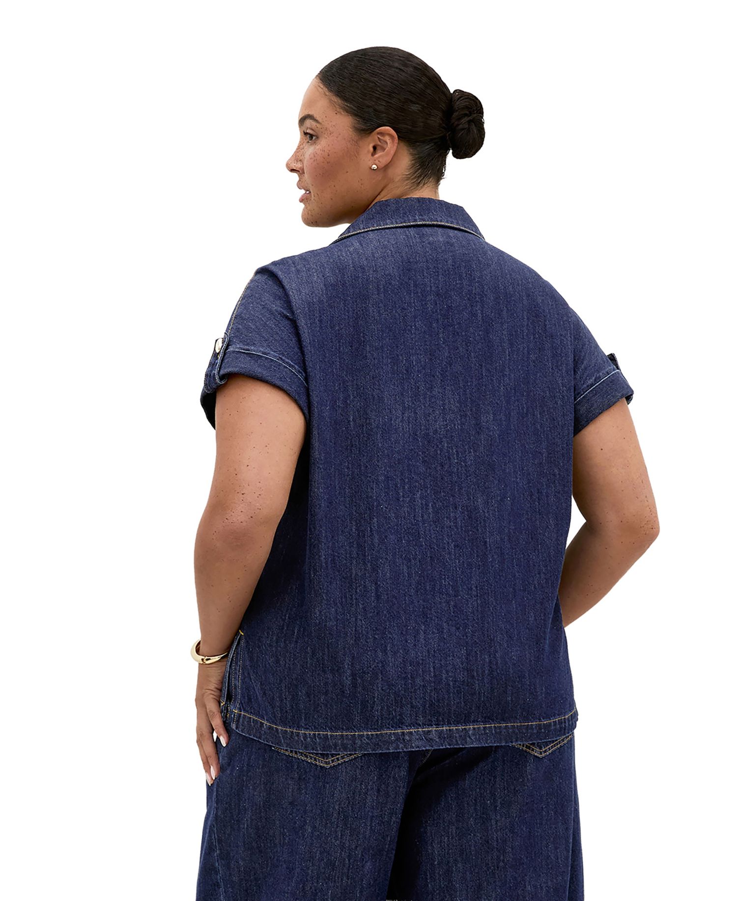 Women's Plus Size Tilly Cotton Denim Shirt