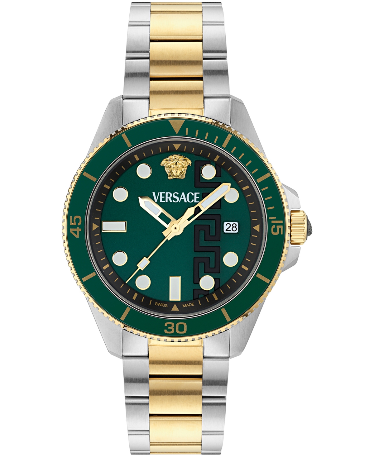 Versace Men's Greca Force Two Tone Bracelet Watch, 42mm