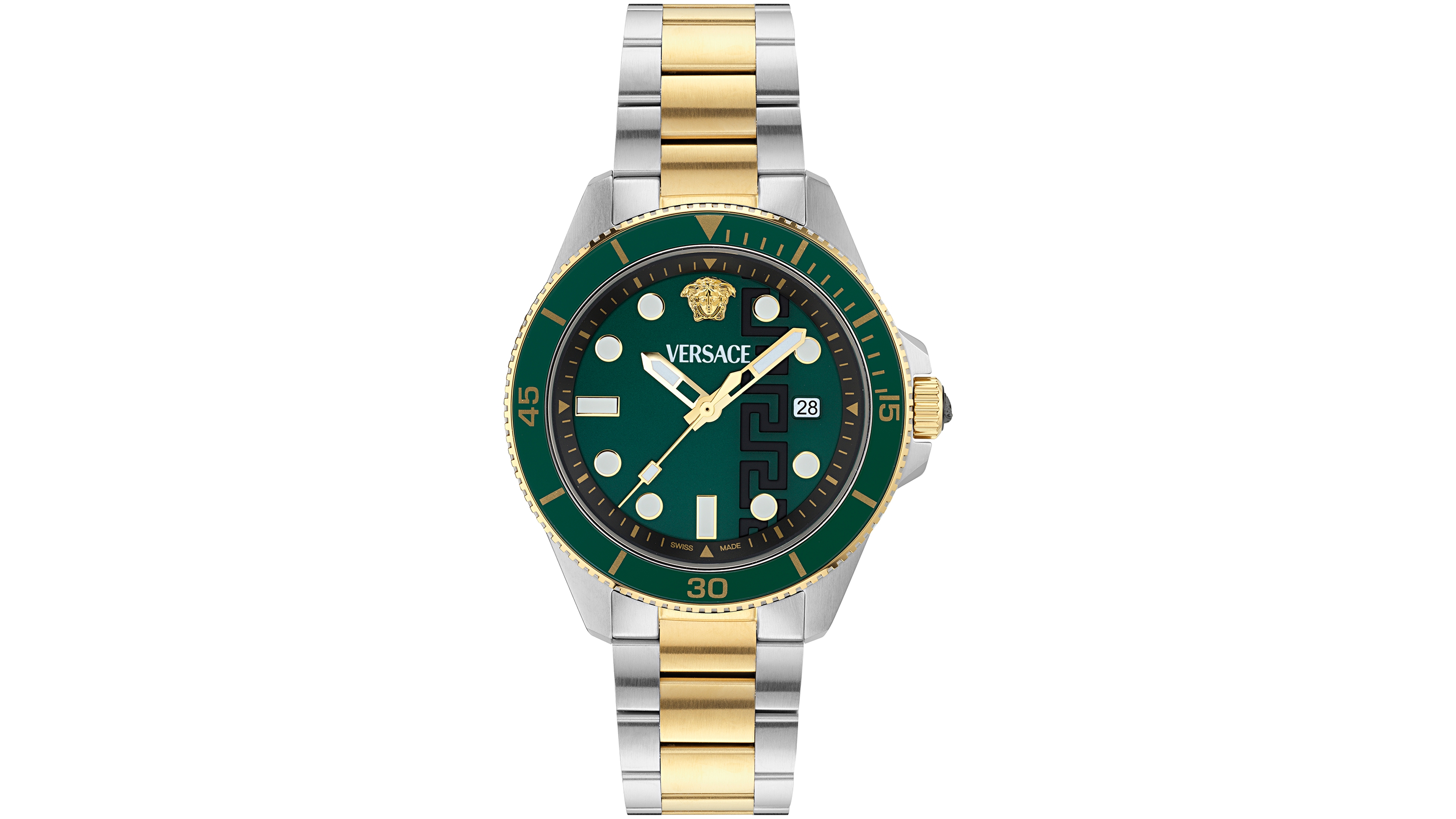Versace Men's Greca Force Two Tone Bracelet Watch, 42mm