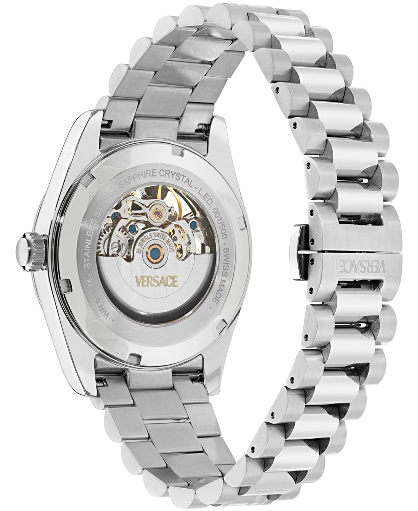Мужские часы Versace Millenyium Limited Edition Automatic Silver Stainless Steel Bracelet Watch, 40mm — фото 3
