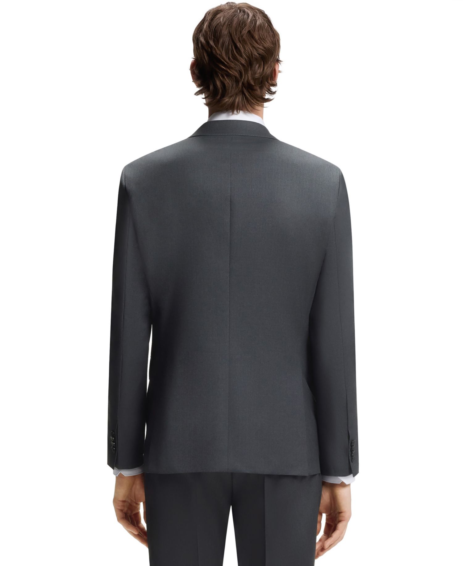 Men's Virgin-Wool Serge Suit Jacket