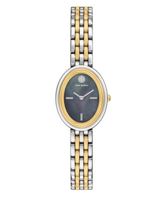 Women's Quartz Oval Two-Tone Stainless Steel Bracelet Watch 22mm