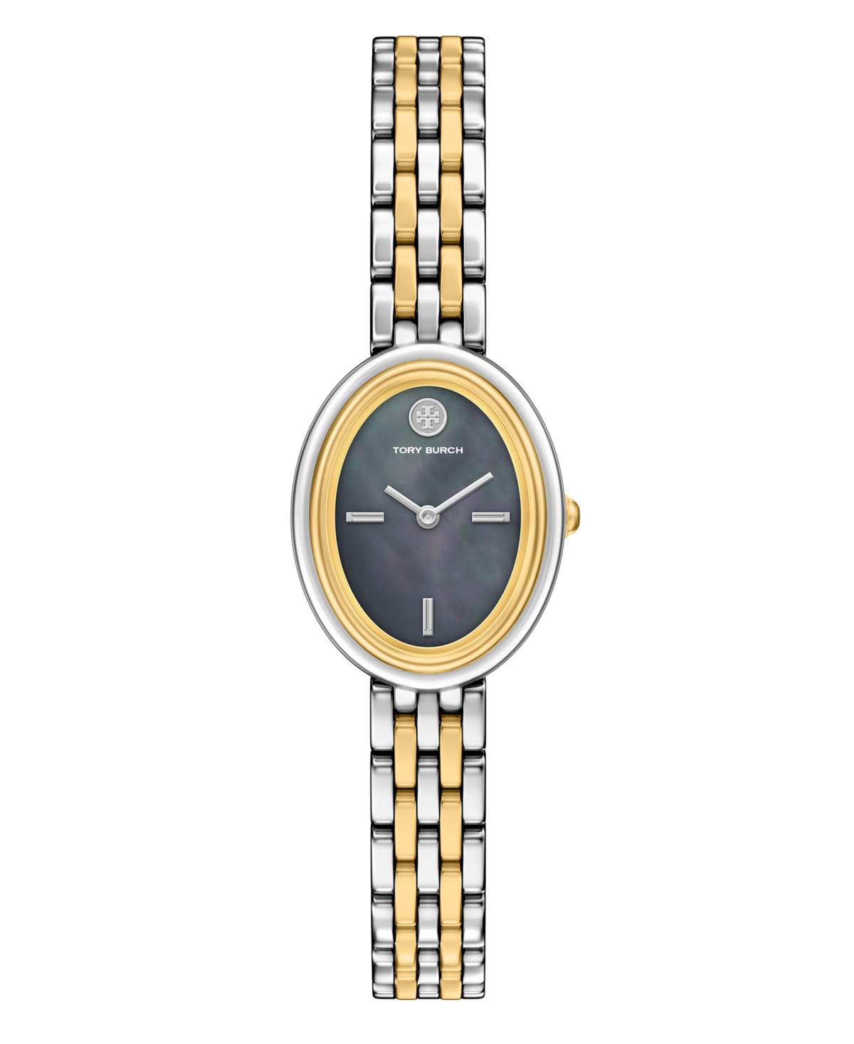 Tory Burch Women's Quartz Oval Two-Tone Stainless Steel Bracelet Watch 22mm - Two-Tone