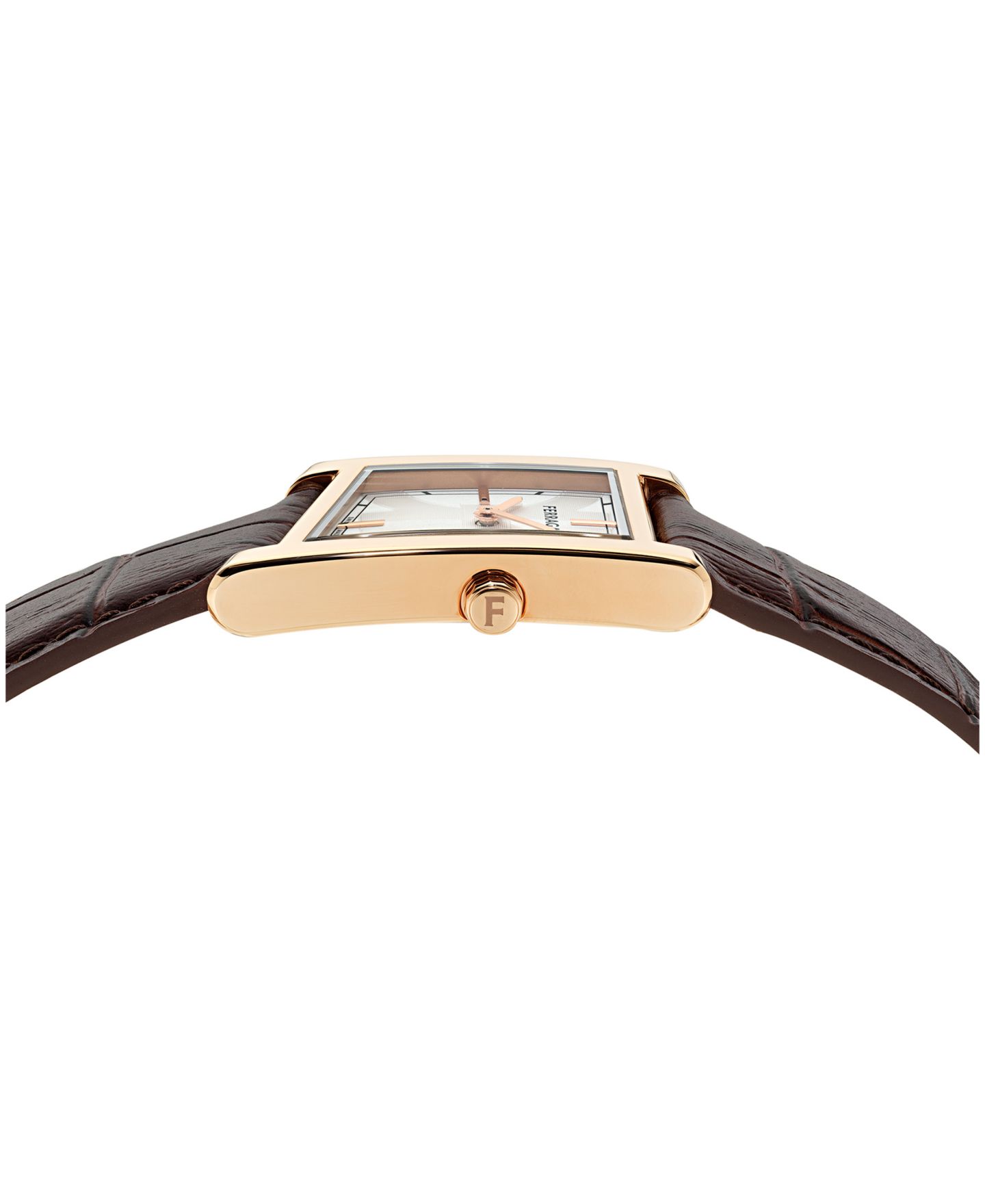 Мужские часы Ferragamo Rose Gold Stainless Steel Bracelet Watch, 39x24mm — фото 2