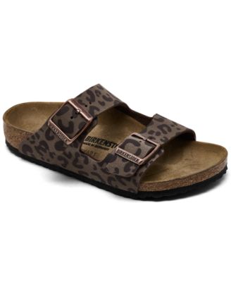 Little Girls Arizona Two-Strap Cork Footbed Leopard Print Sandals from Finish Line