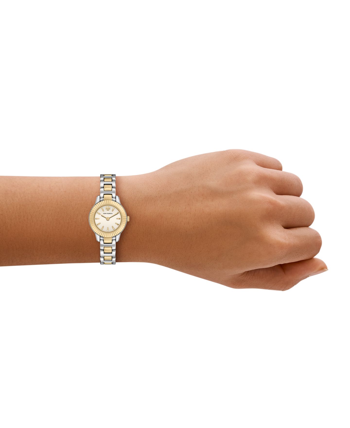 Женские часы Tory Burch Quartz Miller Two-Tone Stainless Steel Bracelet Watch 24mm Gift Set — фото 6