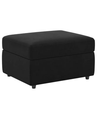 Velvet Storage Ottoman